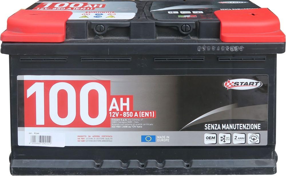 Batteria Auto 100AH polo positivo:​destro Cassetta L4