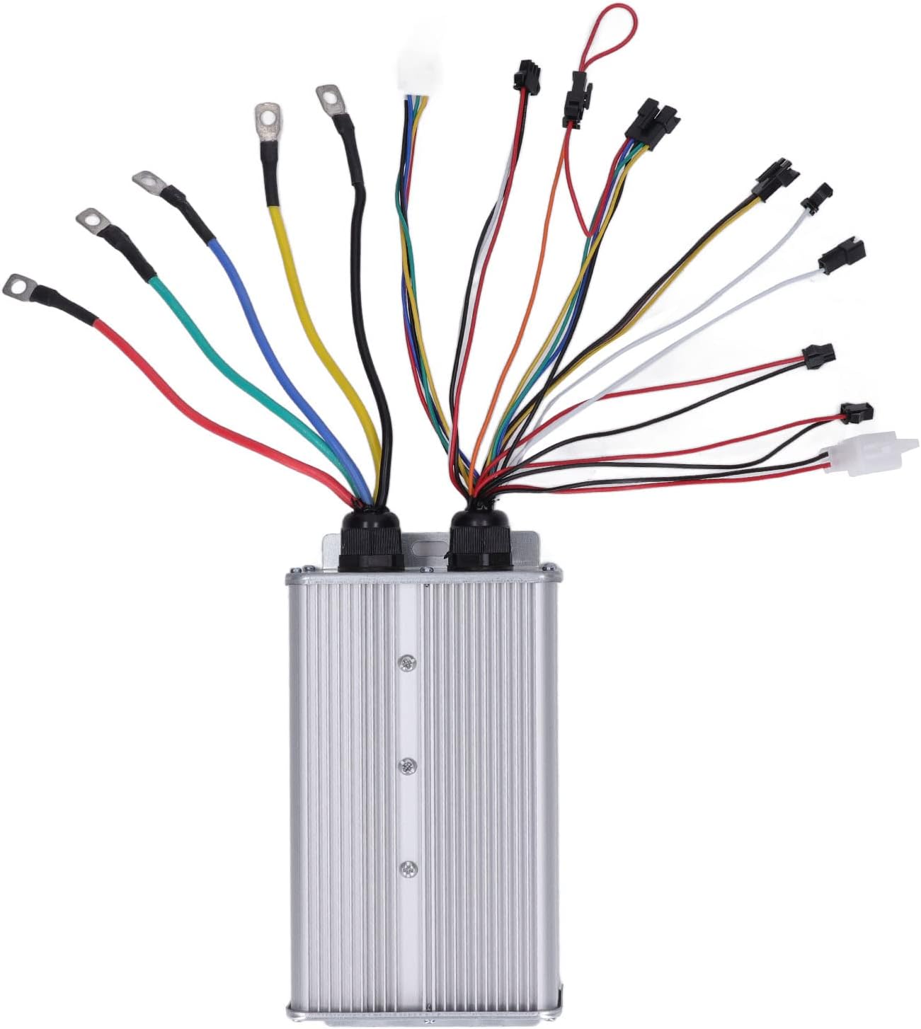 Electric Bike Controller 48V 52V 60V 72V Sine Wave Dual Mode - 18 Tube 60A Brushless Motor Controller with SM Connector for Ebike Scooter - Aluminum Alloy Lithium Battery