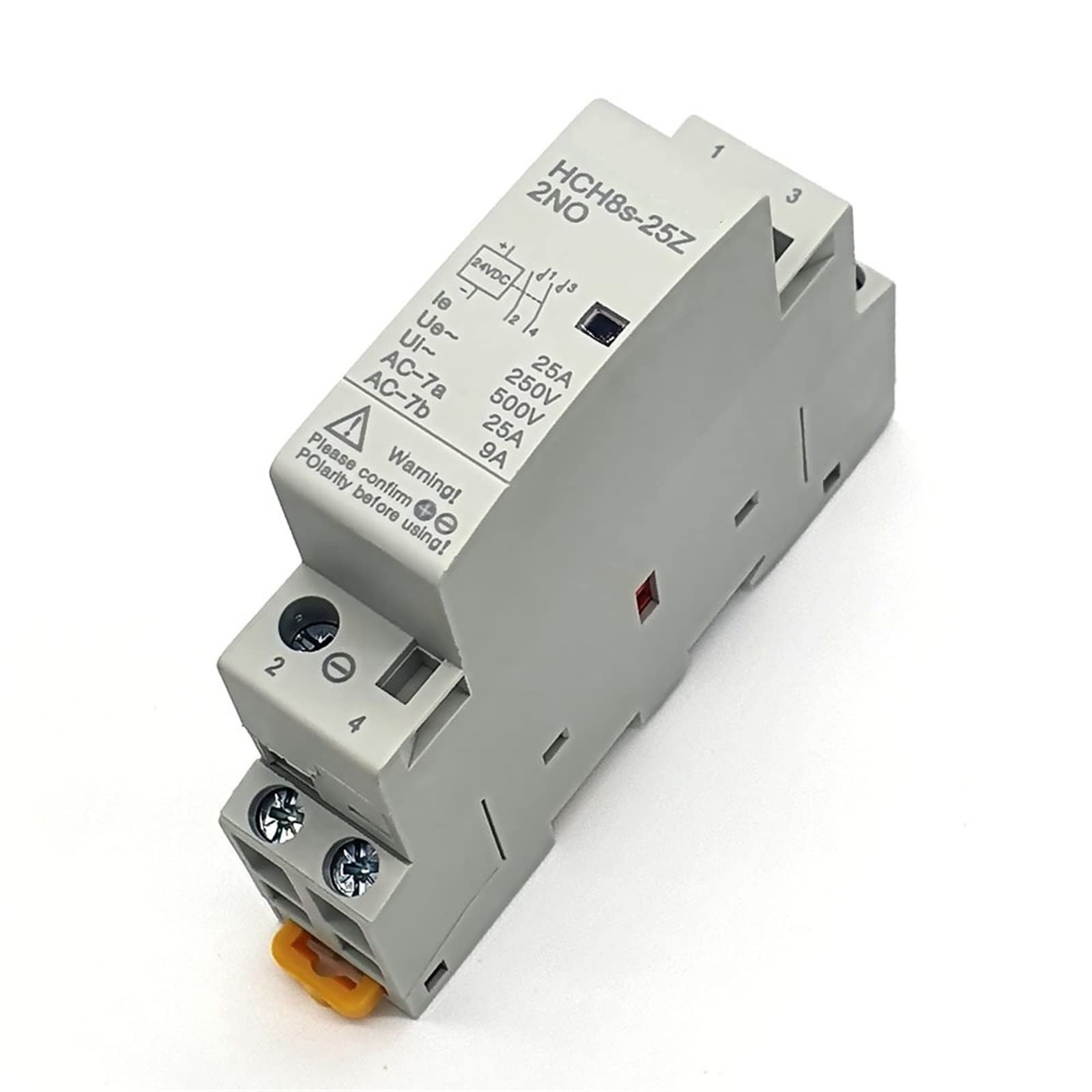 HCH8s-25Z DC stycznik DC24V cewka DC12V 2P 220V 25A 16A 2NO 1NO1NC automatyczny domowy stycznik typ 1 szt. (2P 25A 2NO DC24V)