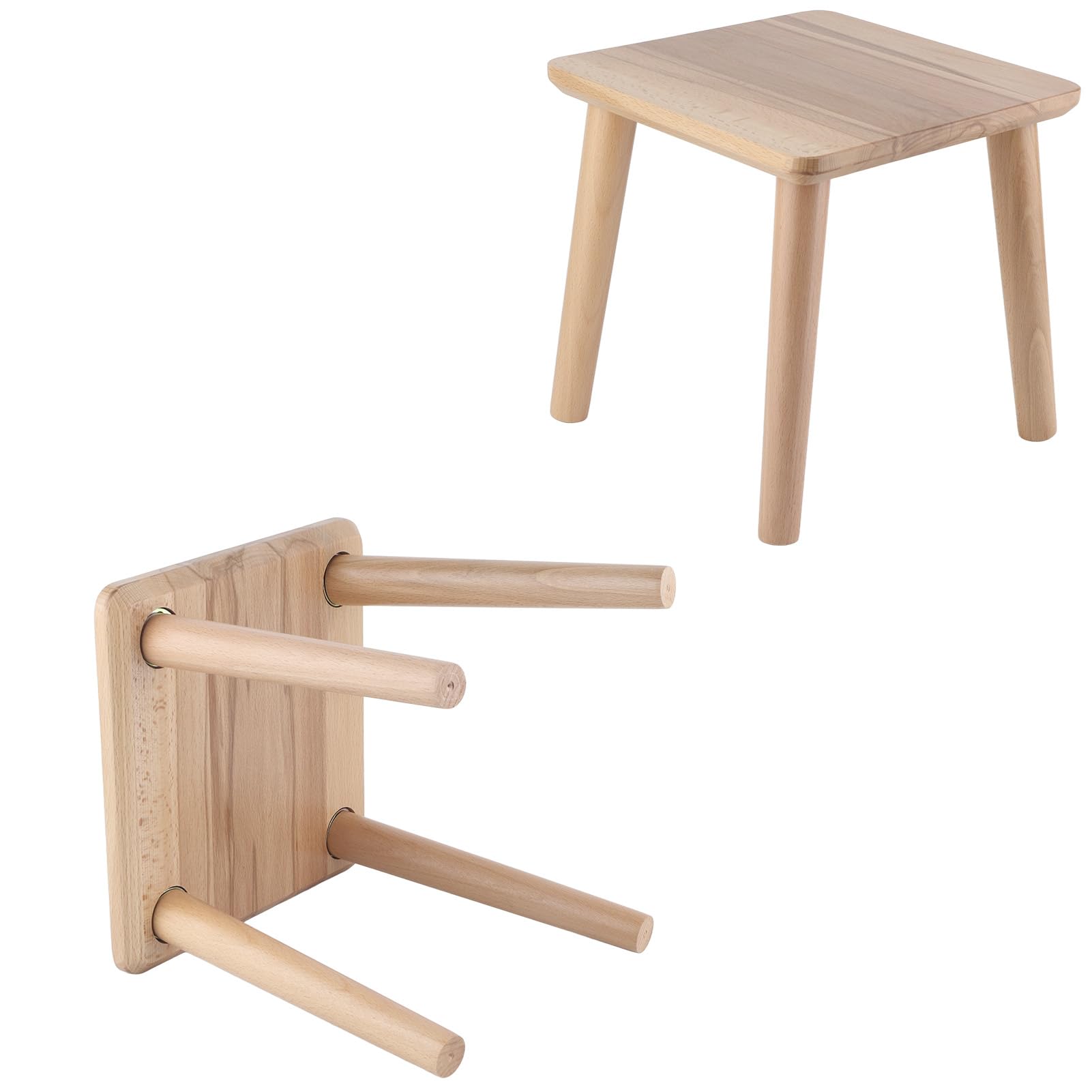 Qcwwy Taburete de Muebles de Bricolaje para Niños y Niños | Banco Infantil con Capacidad de Carga Fuerte | Fácil de Transportar para Jardín y Balcón (Taburete Cuadrado montado en Color
