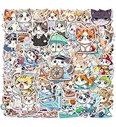 100 Pcs Cute Cat Meme Stickers – Funny & Durable Waterproof Vinyl Stickers for Laptops, Water Bot...