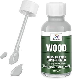Wood Touch Up Paint High Gray Touch Up Paint Pen for Wood Scratch Repair Chips Spots Refinishing Kitchen Cabinets Furniture Doors Tables Dressers Trim Repair 1.5 Oz Interior/Exterior Waterproof