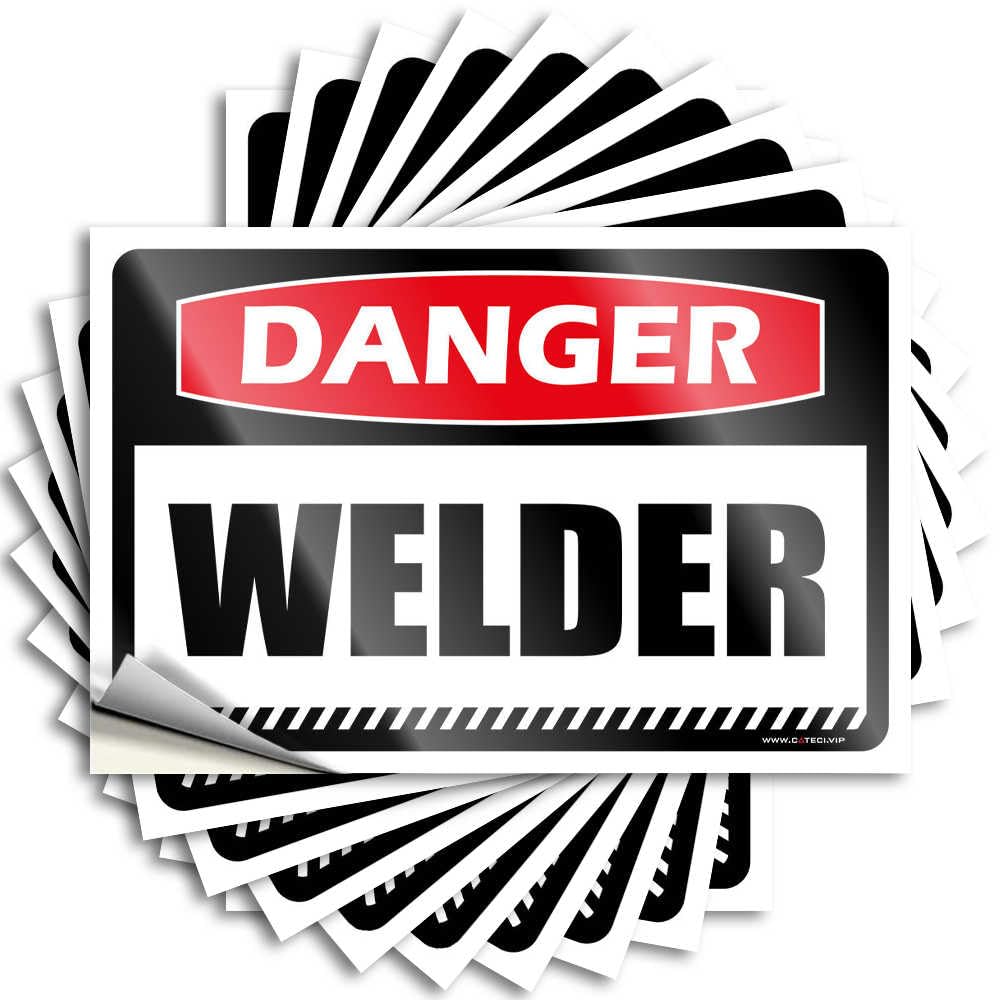 Bumper - Affirmation Door Danger Welder for Layered Mens Room Decor(6X9CM)
