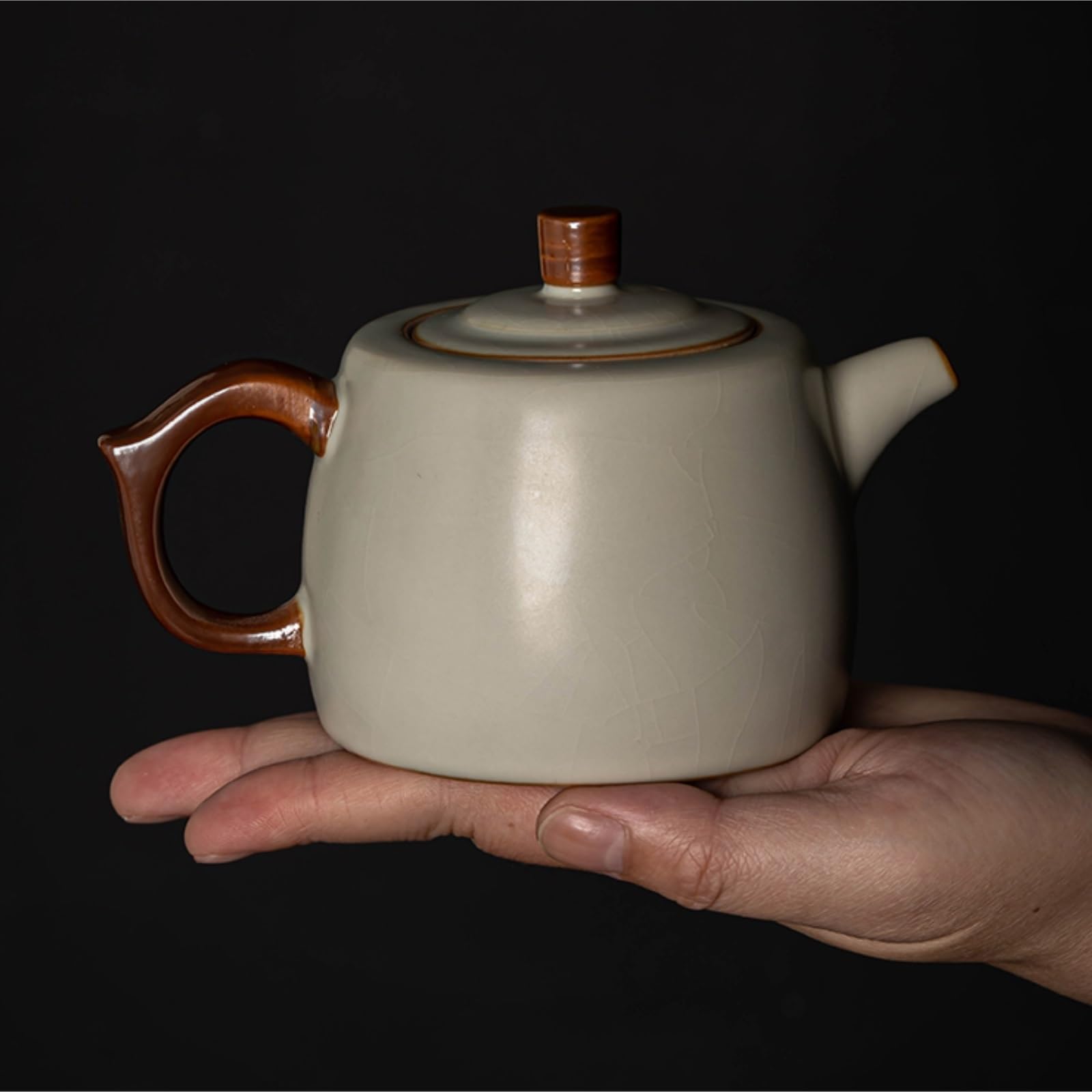 Czajniczek Ru Kiln Well Cylinder Teapot 300ml Ceramiczny Czajnik Do Domu do Herbaty i Kawy