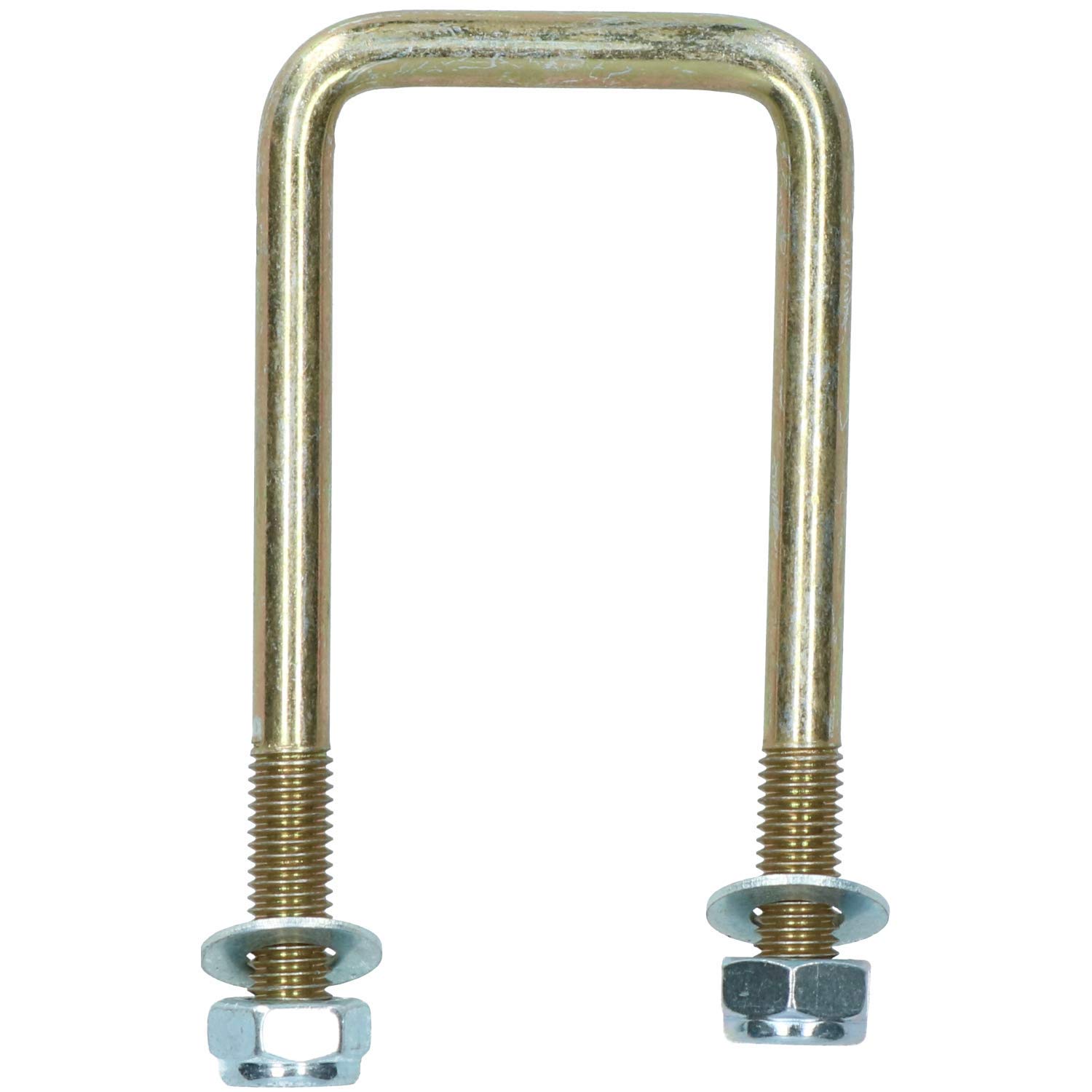 Lot de 4 boulons en U M10 50 mm x 100 mm pour remorques avec écrous haute résistance