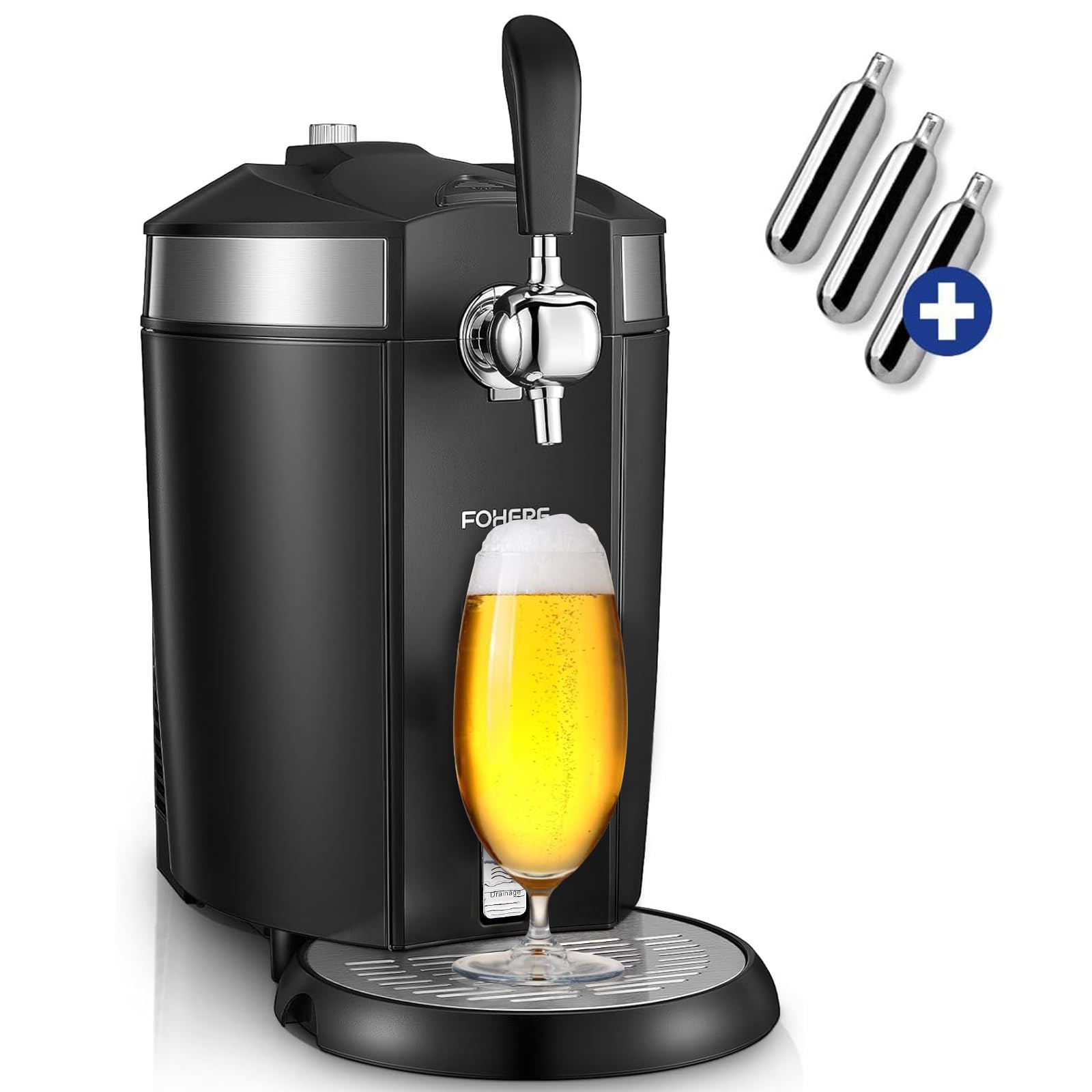 Spillatore di Birra, Impianto di spillatura per birra, Spillatore di Birra, Compatibile con Fusti Universali Pressurizzati/non Pressurizzati da 5L