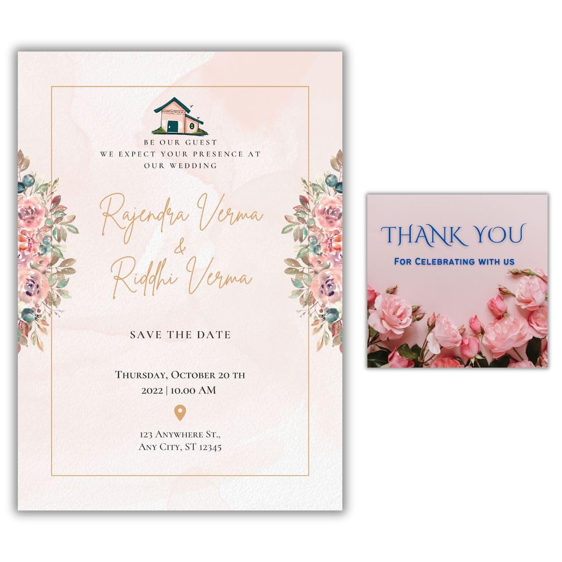 Invitations Postcard Size Printing Customizable Templates A2