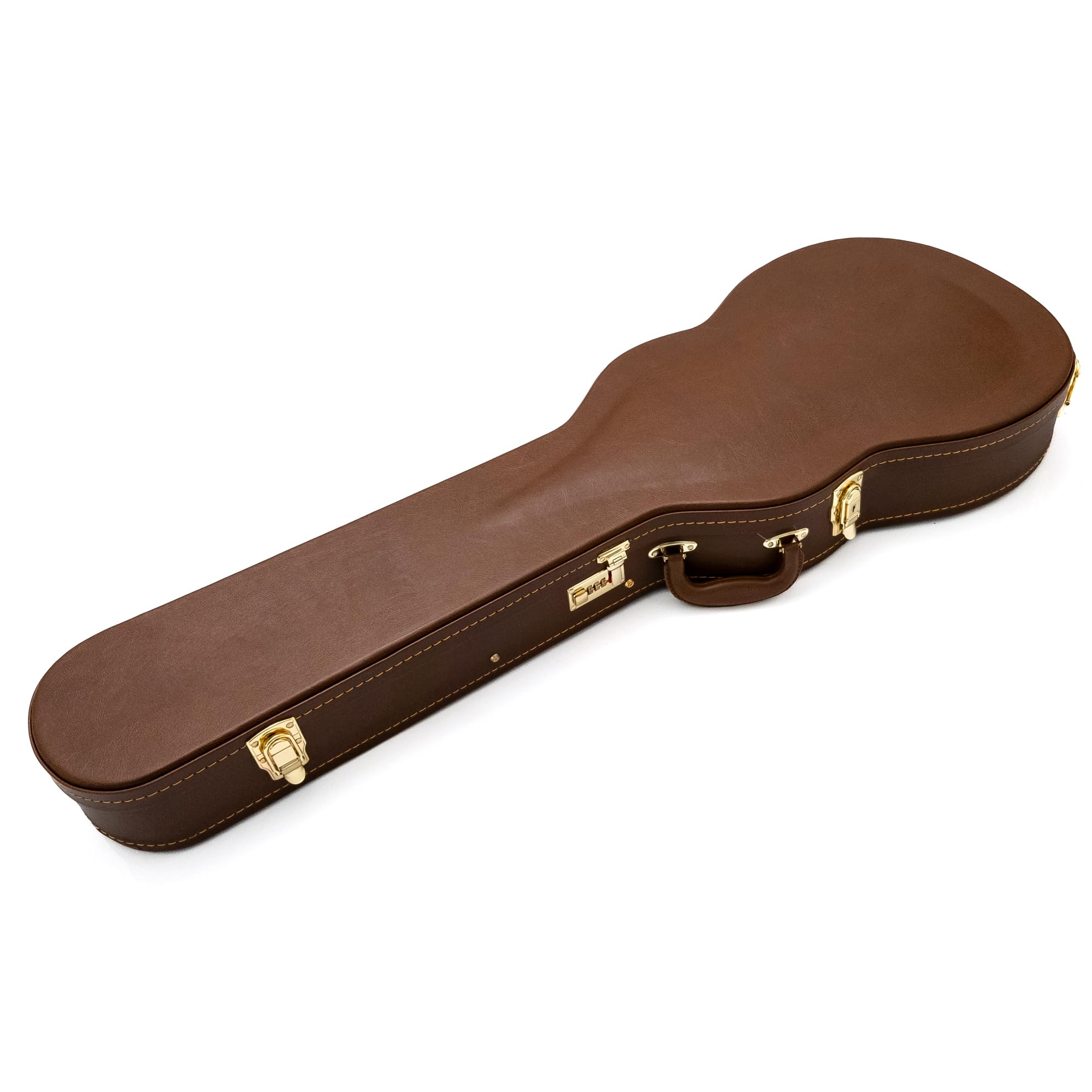 Gibson Les Paul, custodia per chitarra elettrica di alta qualità, custodia rigida con interno in peluche, impermeabile, scomparto portaoggetti, A-marrone