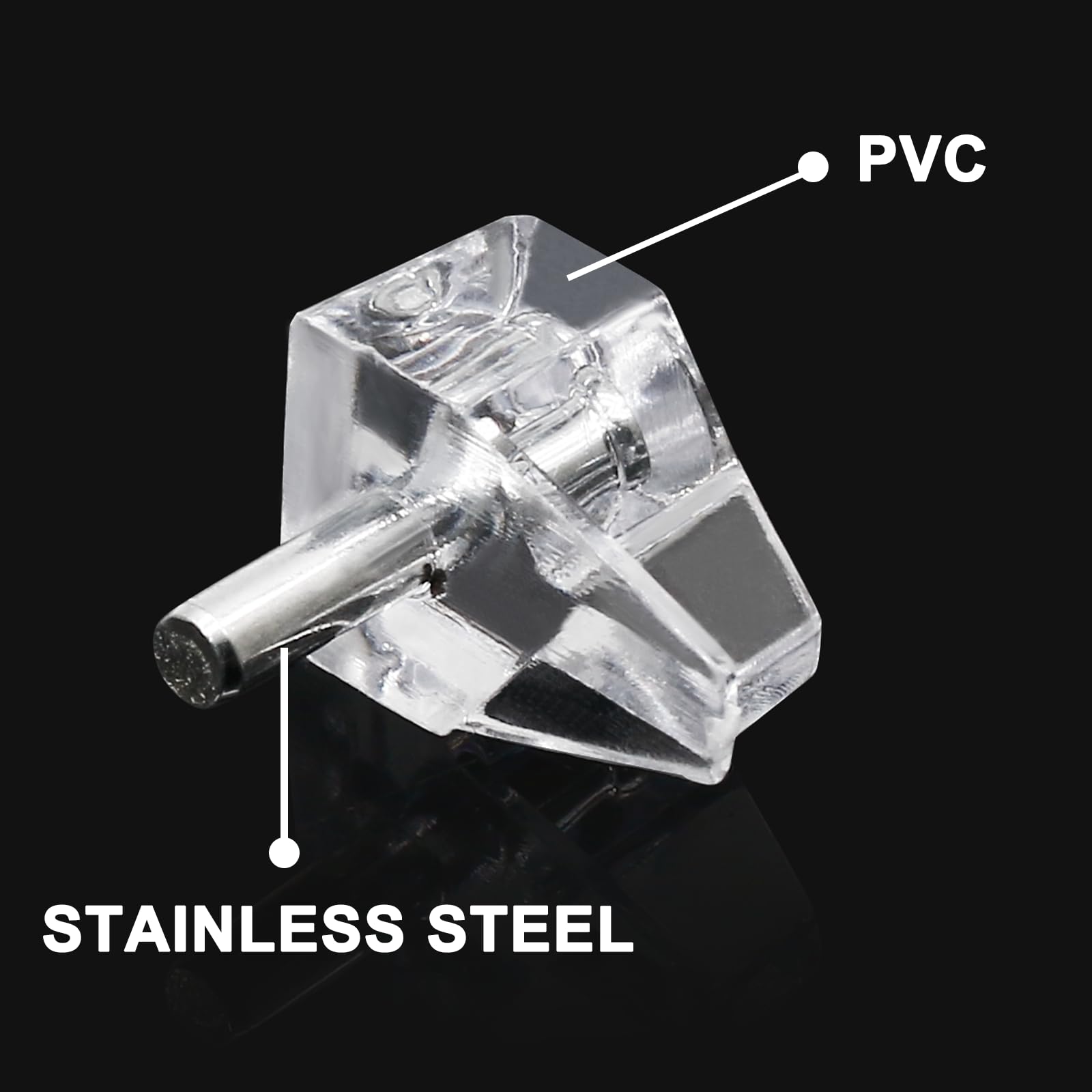 Lot De 10 Broches De Support (cheville) 3x50 Mm - Acier Inoxydable 304 - Pour étagères Bois