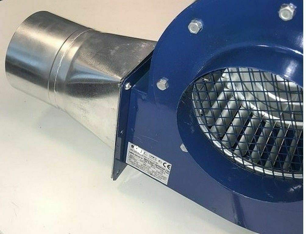 OBR 200 - Ventilador radial (1800 m3/h, con brida y tubo flexible, regulador de velocidad, 230 V)