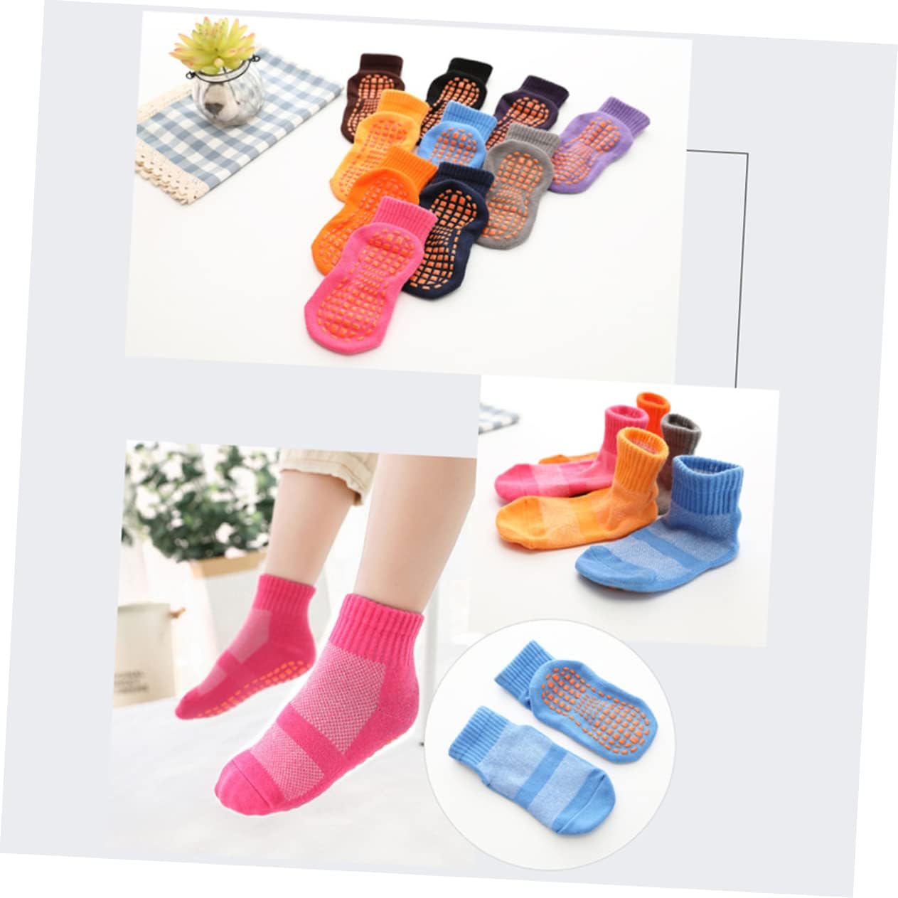 Non-slip Floor Socks Socks Mesh Grip Sock for for Warm Trampoline