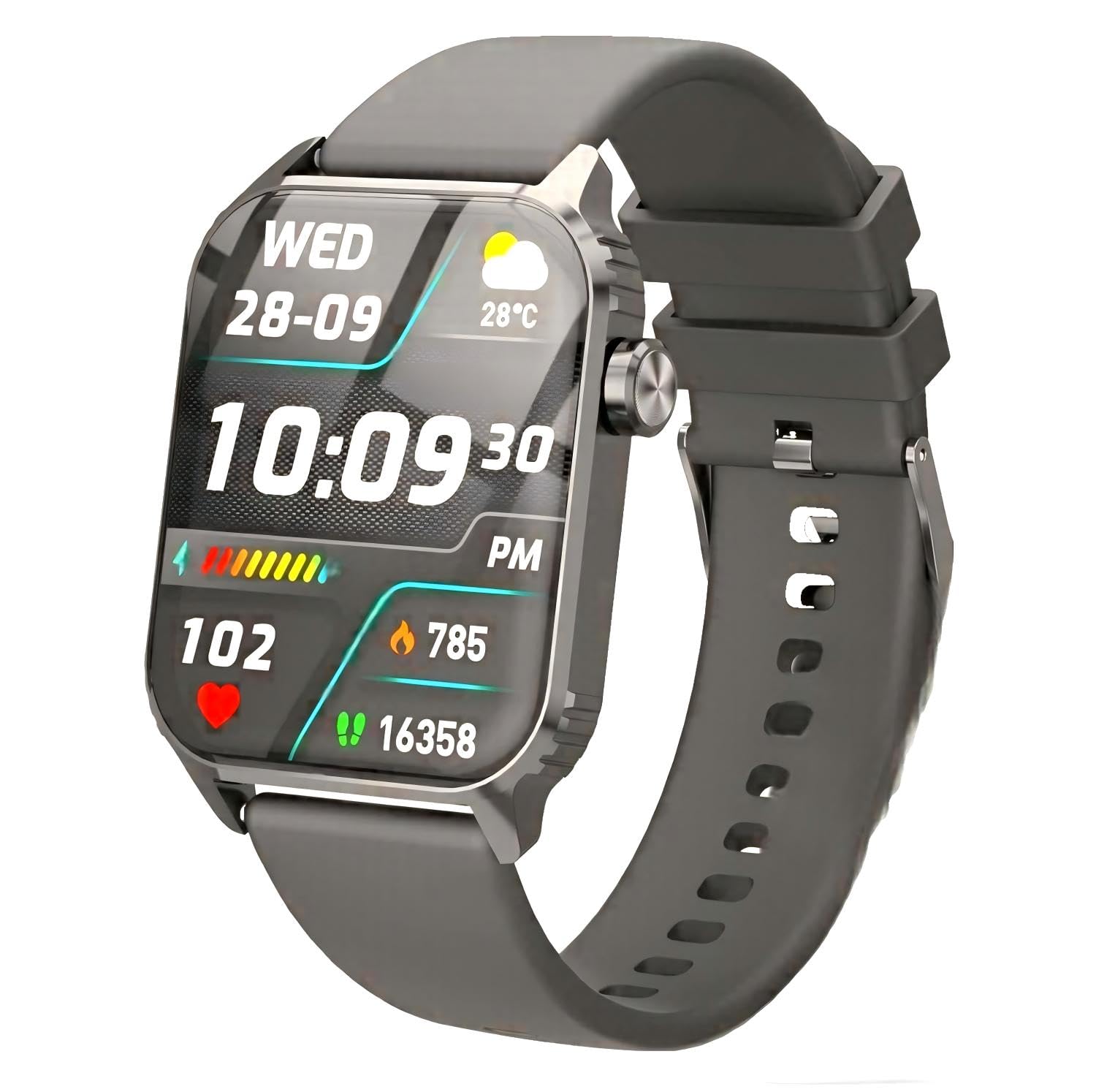 Photo 1 of TRAUSI Smartwatch with 1.83 inch HD Large Screen, Adjustable Call and Message Notifications, Weather Forecast, IP67 Waterproof Watch for Gift