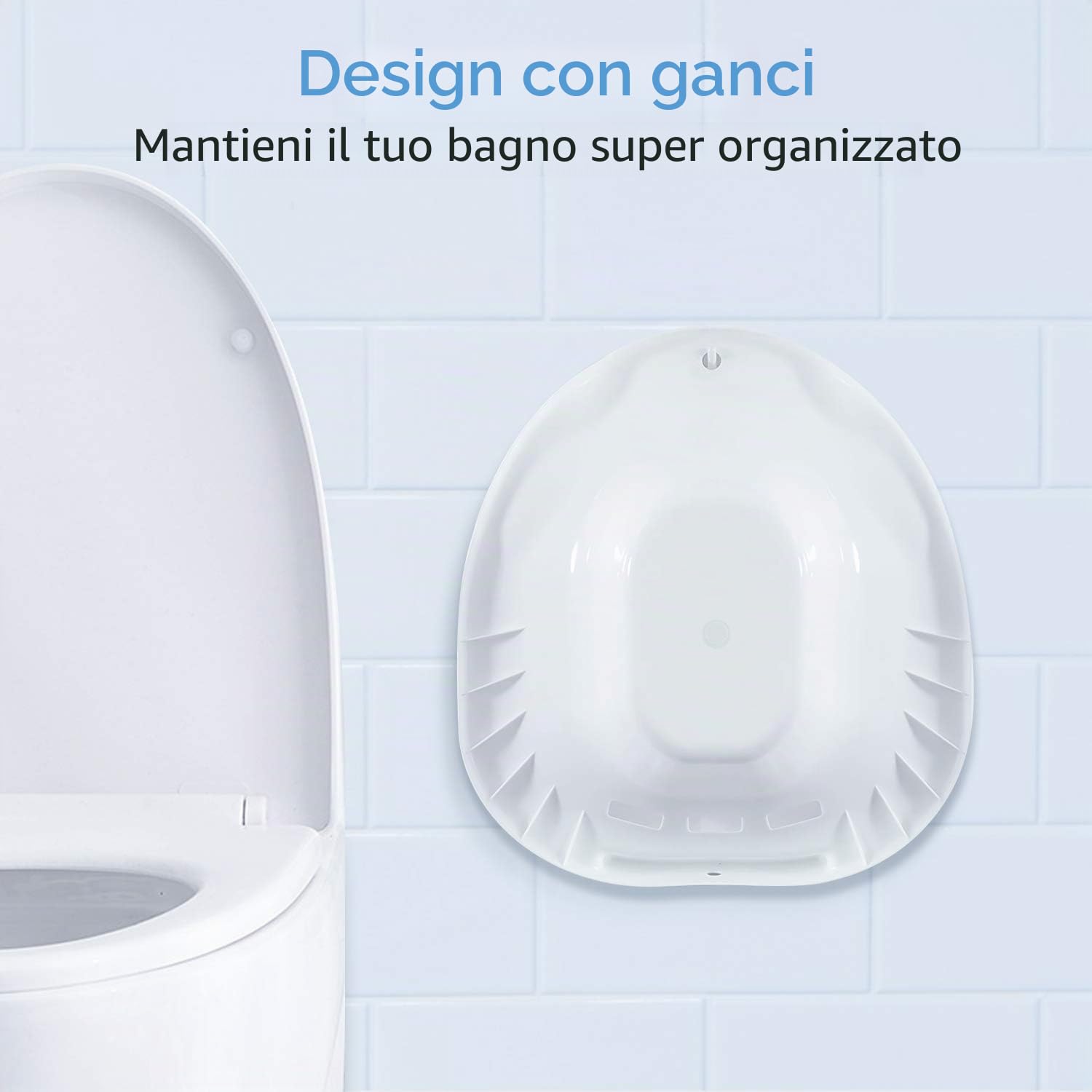 Bagno Sitz – Toilette Perineable – Vasca Semicupio per Trattamento Emorroidi, Cura Post Partum, Bidet portatile per donne in gravidanza, episiotomia Adatto a tutti i WC Standard