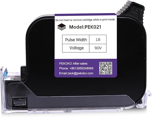 PEKOKO Cartucho de tinta blanca Reemplazo impermeable de secado rápido para pequeñas impresoras de inyección de tinta portátiles inteligentes de