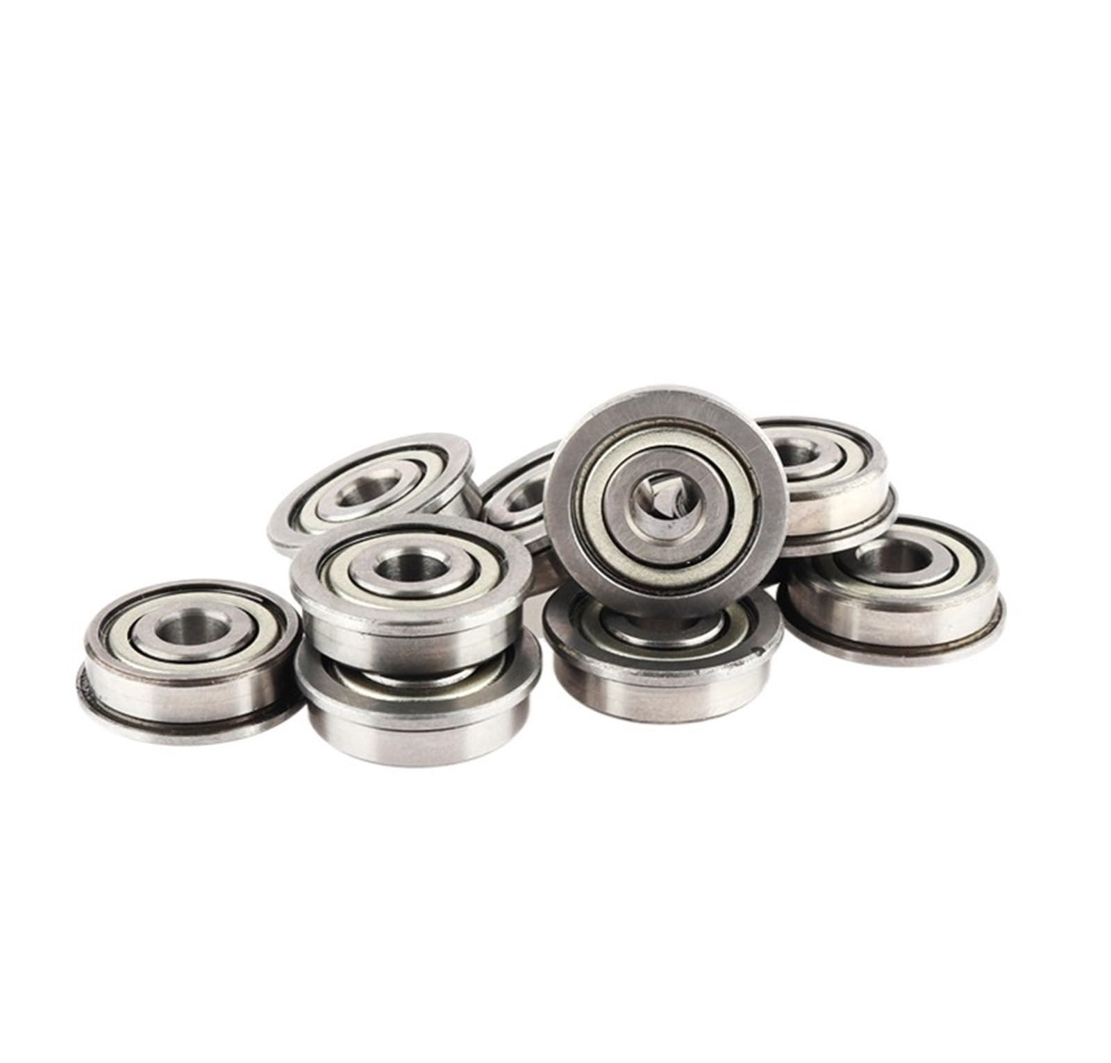 HYUJNAFZR Bimetal Seal Shield Micro deep Groove Bearing 5/10PCS F624ZZ 4 * 13 * 5mm Flanged Bearing(10PCS)