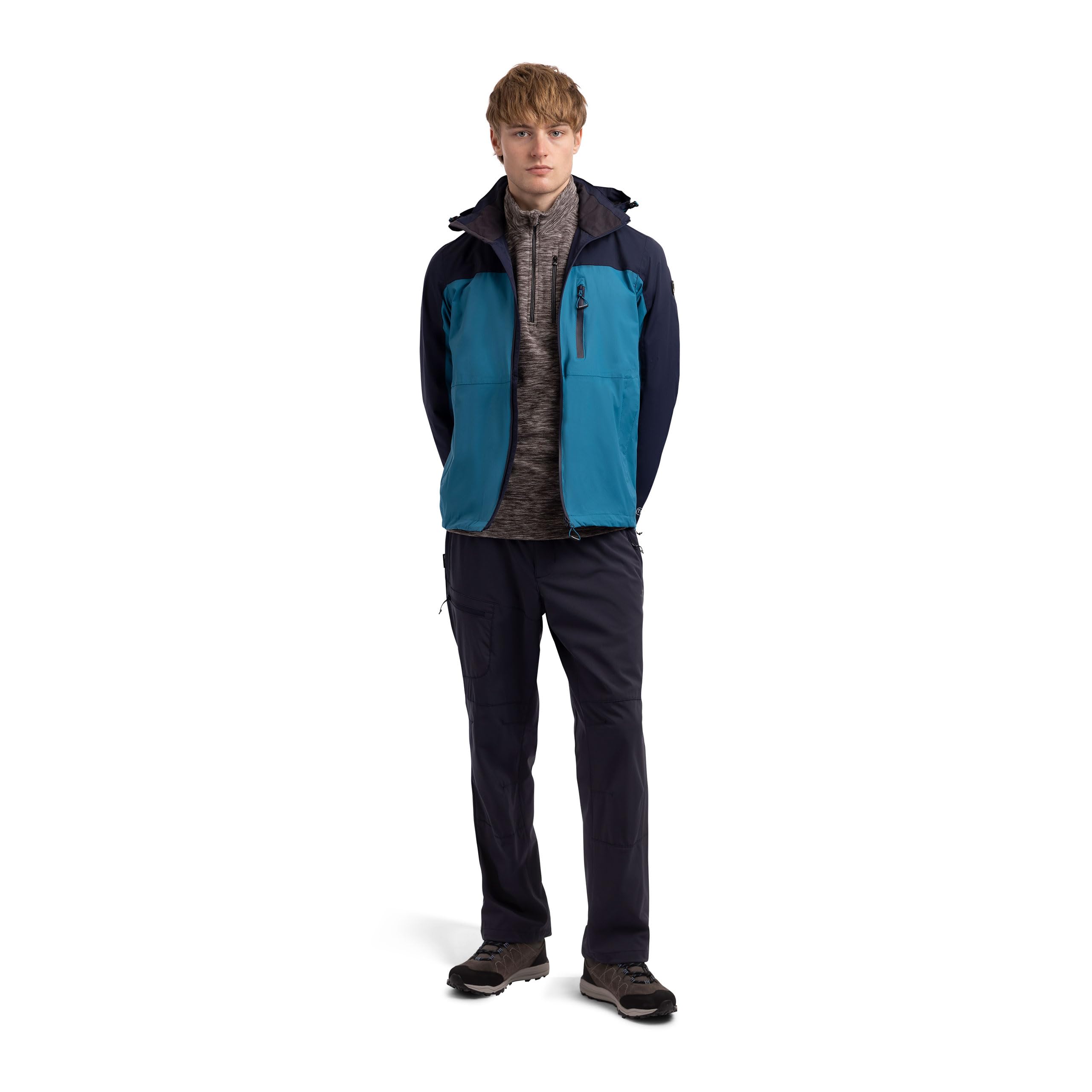 Trespass (Xl, Bondi Blue) Mens Waterproof Jacket Zip Hood Curbridge