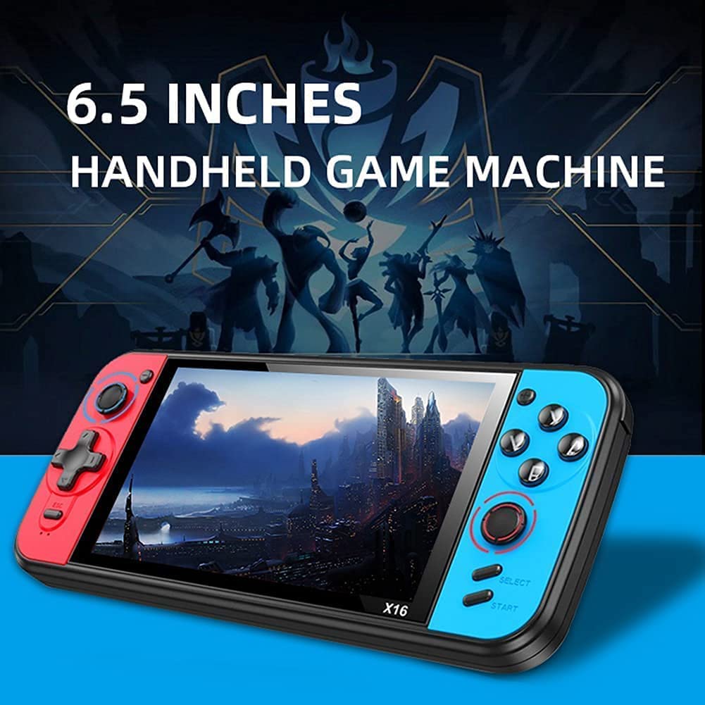 CHROX Console di Gioco retrò Portatile, Console di Gioco Portatile Aperta da 6,5 Pollici, Nera, Console per Videogiochi, Console di Gioco GBA FC NES, Regalo di Natale per Bambini