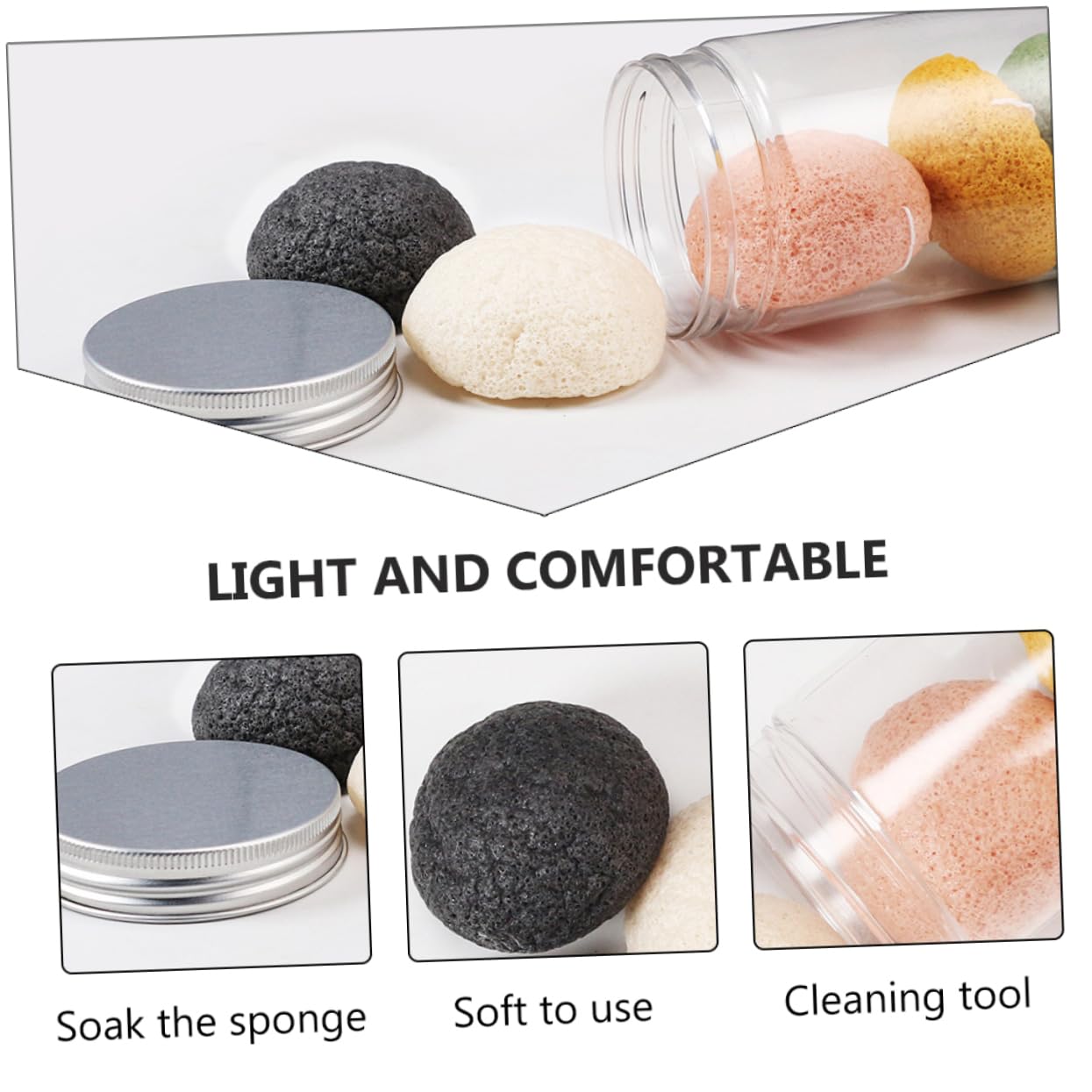 Housoutil Piezas Lavado De Cara Bocanada De Cuerpo Esponja De Maquillaje Bocanada De Cara Esponjas Faciales Naturales De Esponja Facial Natural Bocanadas Limpio