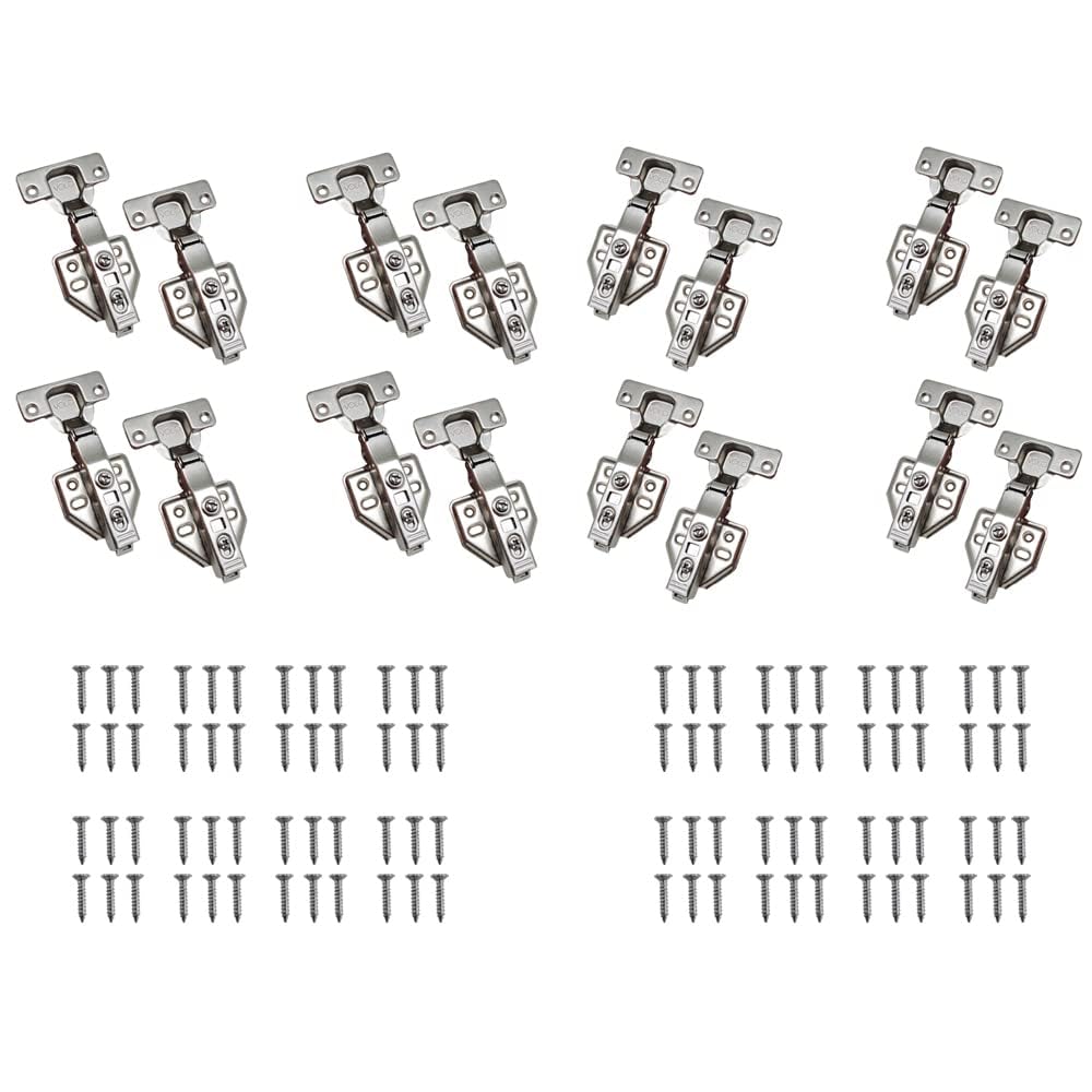 Volo 0* Crank European Style Mild Steel Clip-on Soft Close Concealed Cabinet Hinges for Cabinet Door of Kitchen/Room/Office (Color : Nickel, 4 Set) (B0C7G8PSJY) Amazon Price History, Amazon Price Tracker