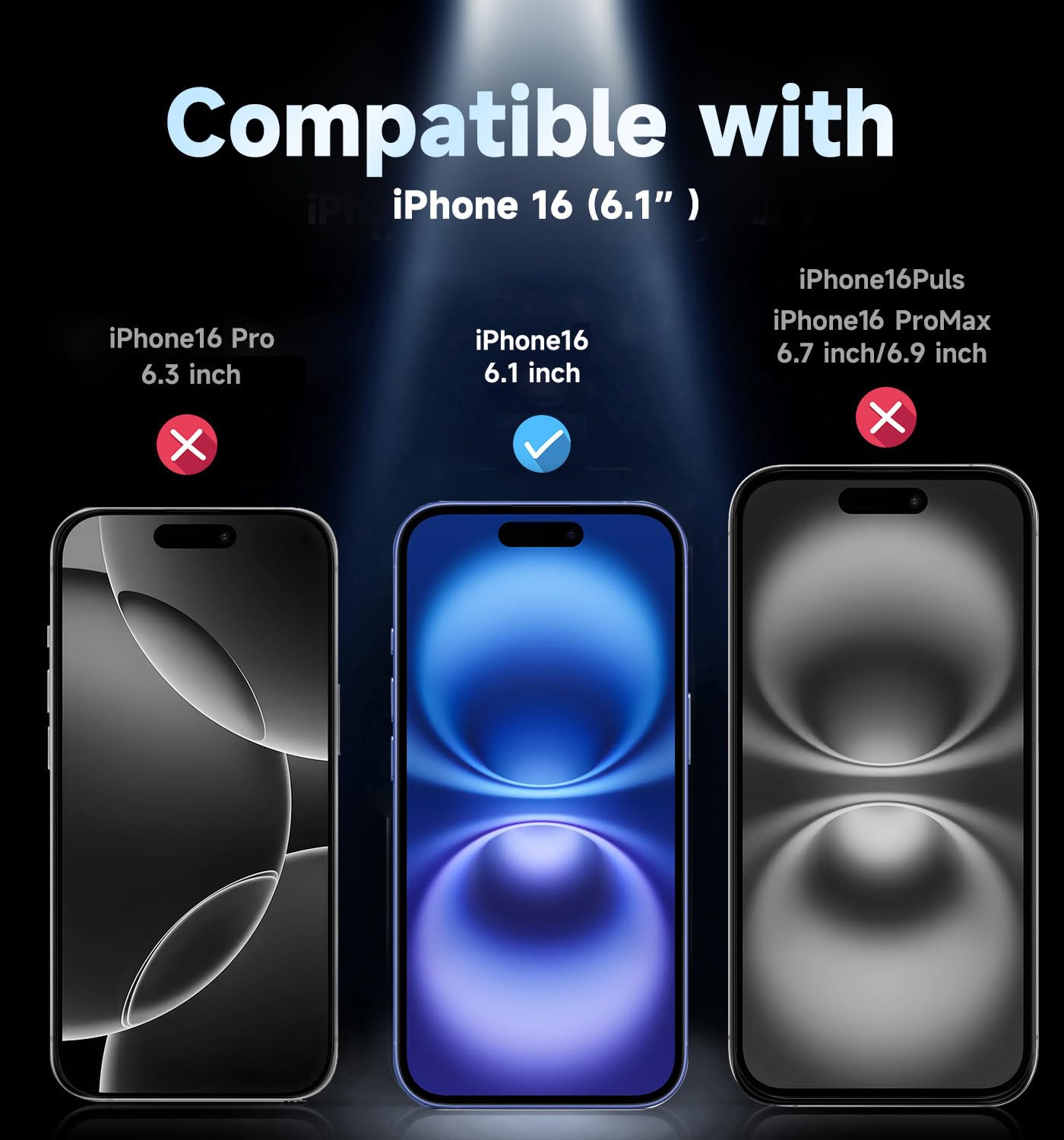 MAGIC JOHN 2 Pezzi, Pellicola Privacy per iPhone 15 pro (6,1 Pollici),Durezza 9H, Anti-Spy, Senza Bolle, Facile da Installare