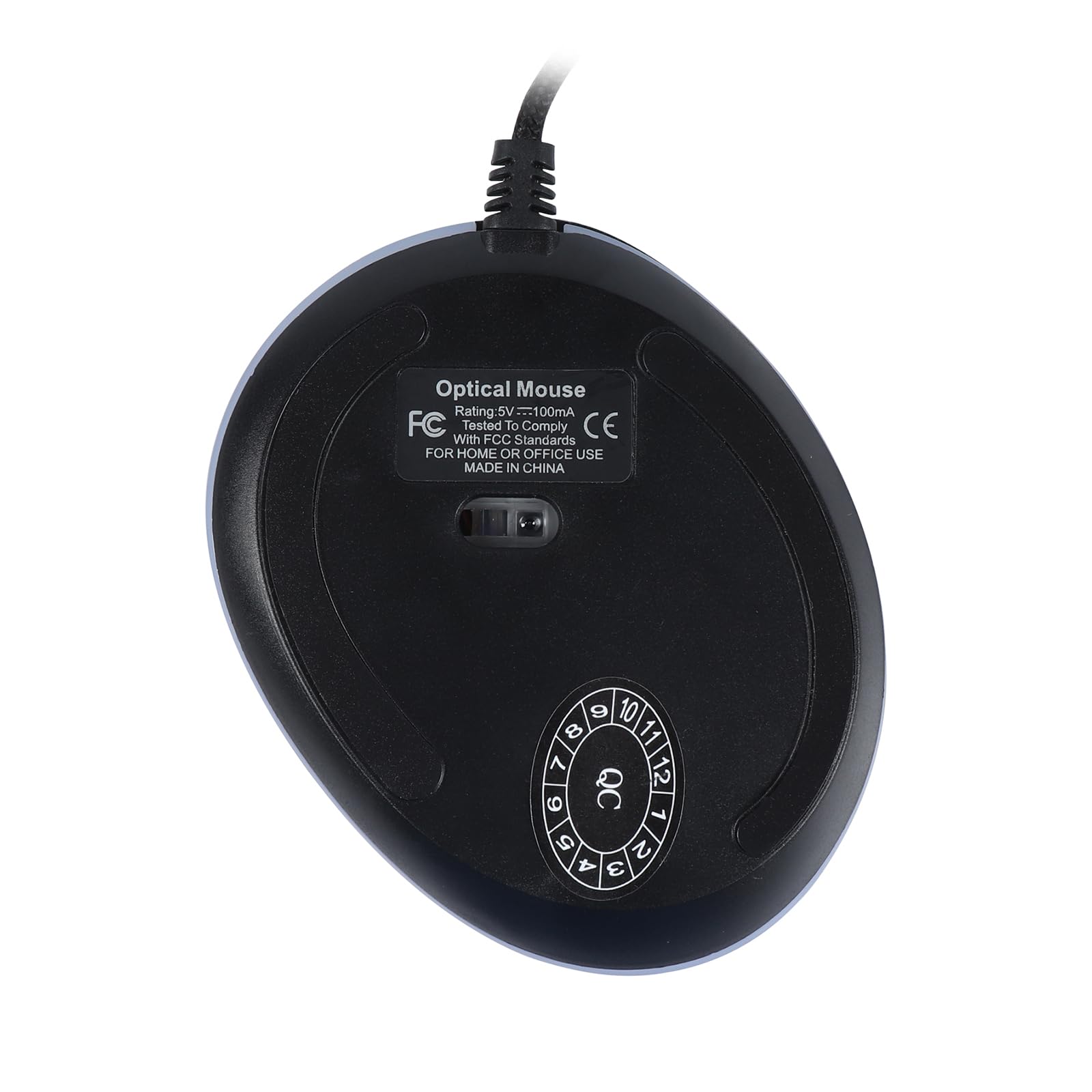 YOCUNKER Mouse verticale con cavo USB, retroilluminazione 11 RGB, 7200 DPI, mouse ottico ergonomico regolabile, 6 pulsanti, riduce l'affaticamento del polso, compatibile con