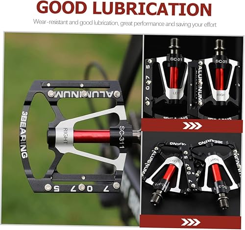 Miniatura 3 de BESPORTBLE 2 Pairs Bicycle Pedal Cleats Pedal Bike Clips Pedals Race Cars Bearings Mountain Bike Platform Cycling