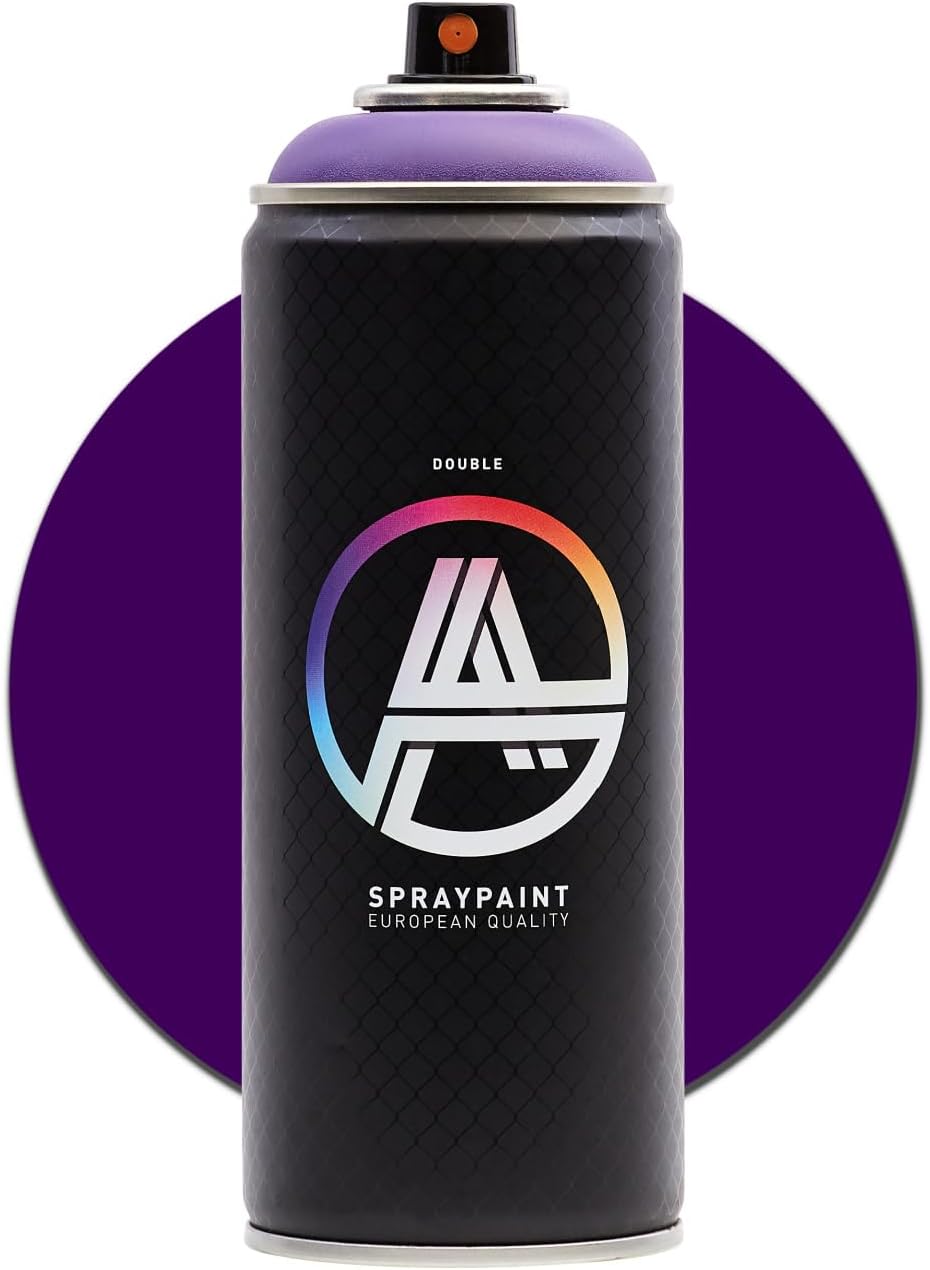 Double A Spray Paint 400ml Can (Pack of 6) Deep Purple Spraypaint (Strong Viola) - Premium Quality, High Coverage & UV Resistant Spray Paint for Graffiti, Street Art, Furniture, & Home Improvement