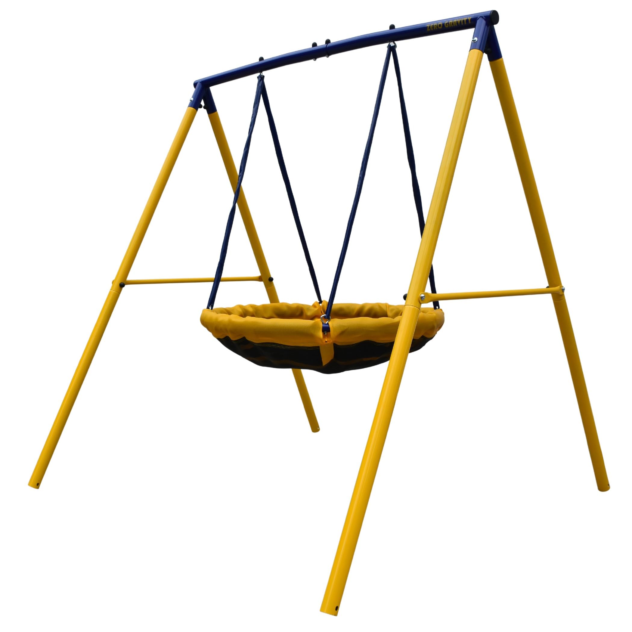 Zero Gravity Gartenschaukel mit stabilem & rostfreiem Metallrahmen. Gartenspaß für bis zu 2 Kinder - Schaukelketten für mehr Sicherheit - Reißfester Stoff - Schaukel Outdoor (UFO)