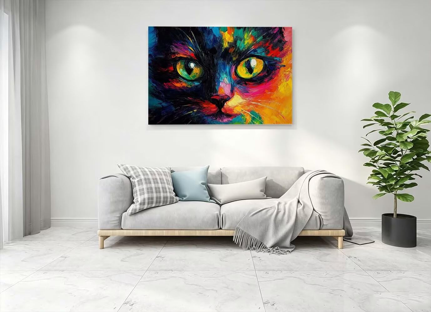 2-pak DIY kot diamentowy zestaw do malowania 110 x 80 cm L-2648