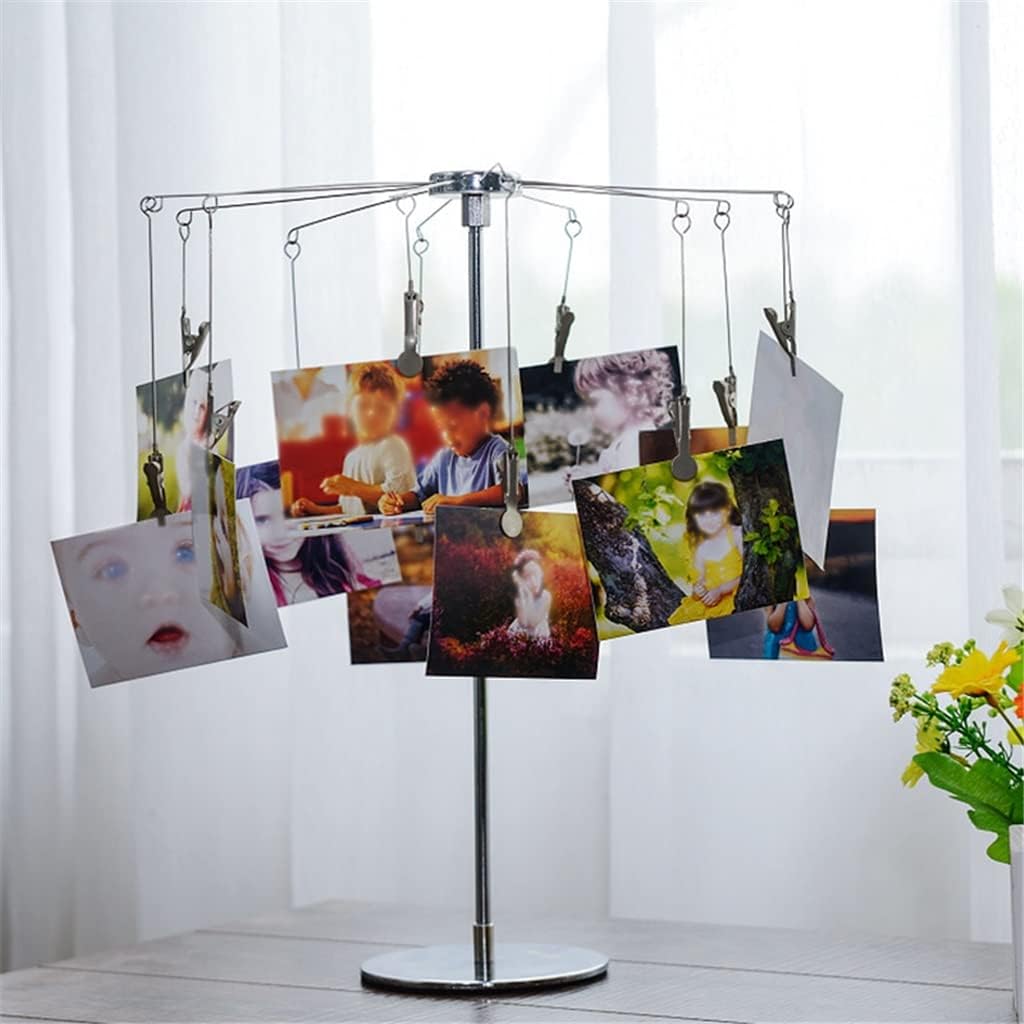 Nordic Home Front Desk Propaganda Decoration Metal Desktop Rotating Photo Clip