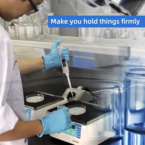 Miniatura 5 de Wostar Guantes desechables de nitrilo sin polvo y látex, guantes de examen de nitrilo desechables no estériles de 4 mil para pantalla táctil