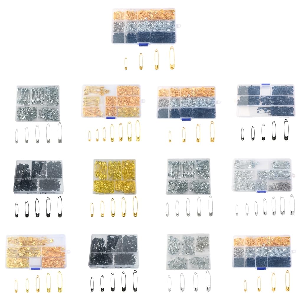 CVZQTE Spille di sicurezza resistenti alla ruggine spille da cucito piccole spille da balia decorative sfuse spille di sicurezza per vestiti artigianato uso domestico ufficio