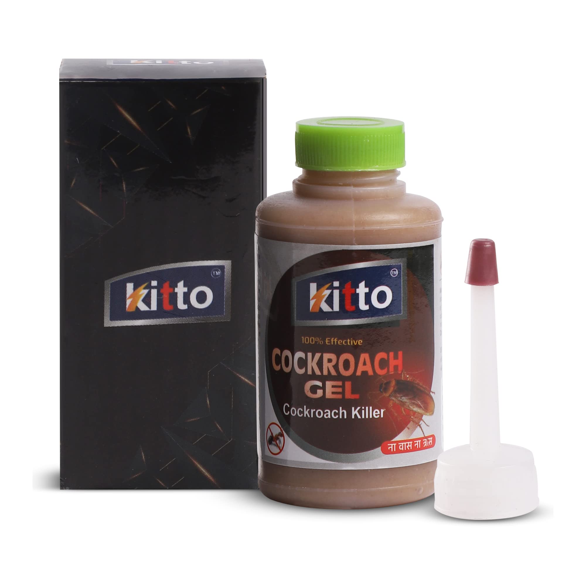 Kitto Anti Roach Gel - Cockroach Killer, Kitchen Safe, Odourless, Fast and Convenient, Cockroach Gel, Long lasting effect-50 gm, Pack of 1