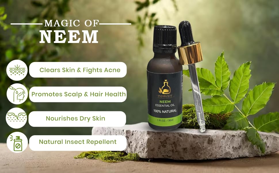 Aceite esencial de Neem 100% natural 30 ml con gotero miniatura 5