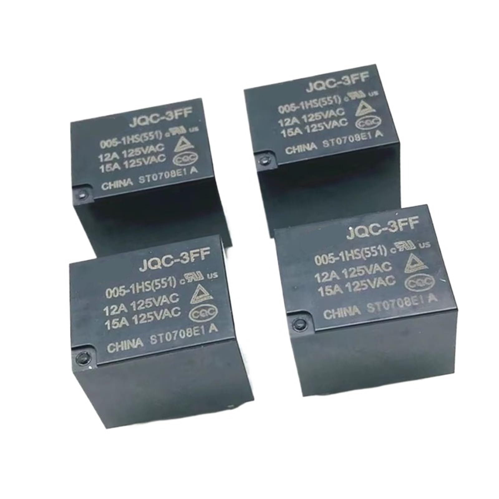 Relais JQC-3FF 5V 12V 24V 10A composant électronique PCB inverseur 4Pin 5Pin