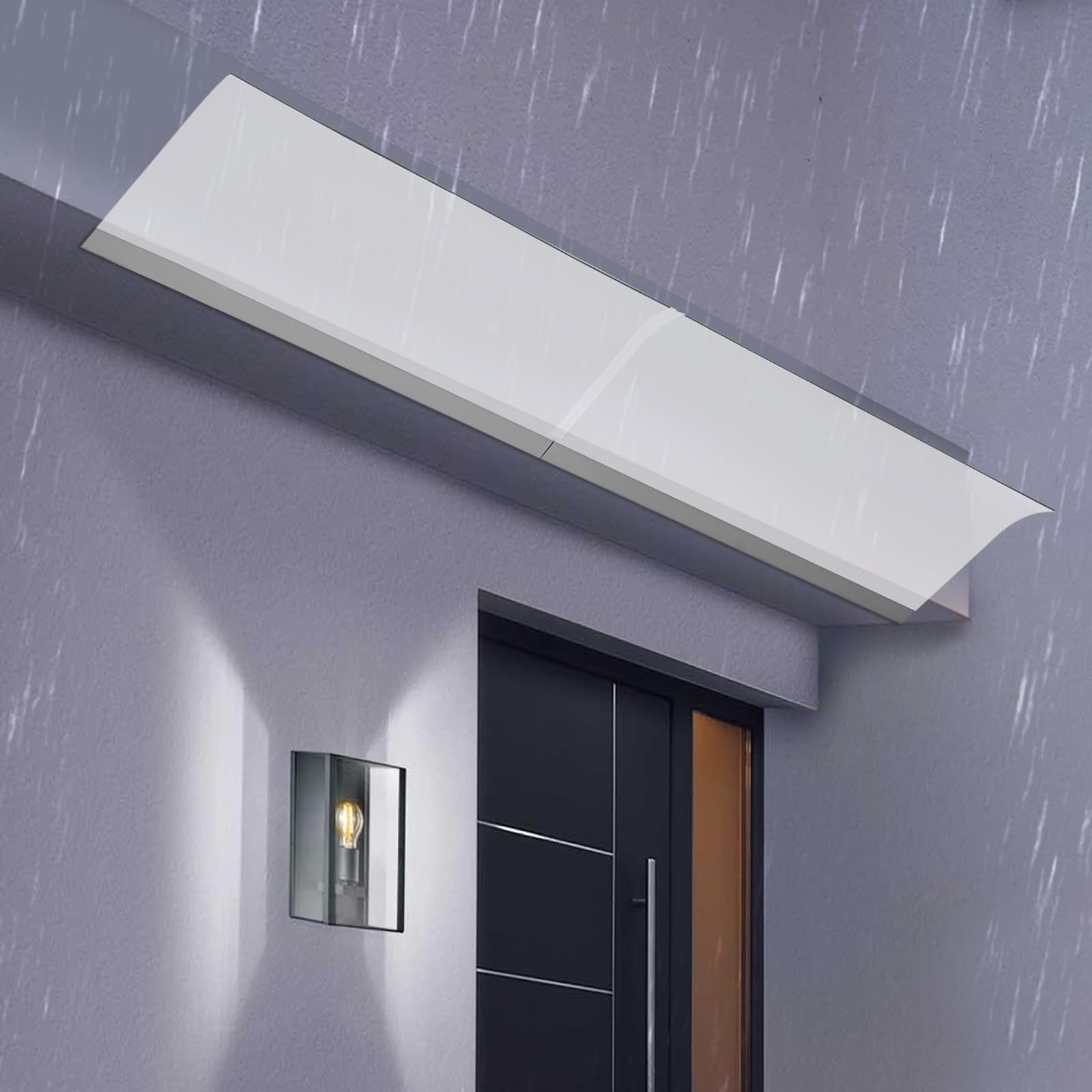 Marquesina para puerta de casa, cubierta de terraza, marquesina de PET, protege de la lluvia, el granizo y los rayos UV, cubierta de pérgola, cubierta de balcón para terraza, veranda, ventana
