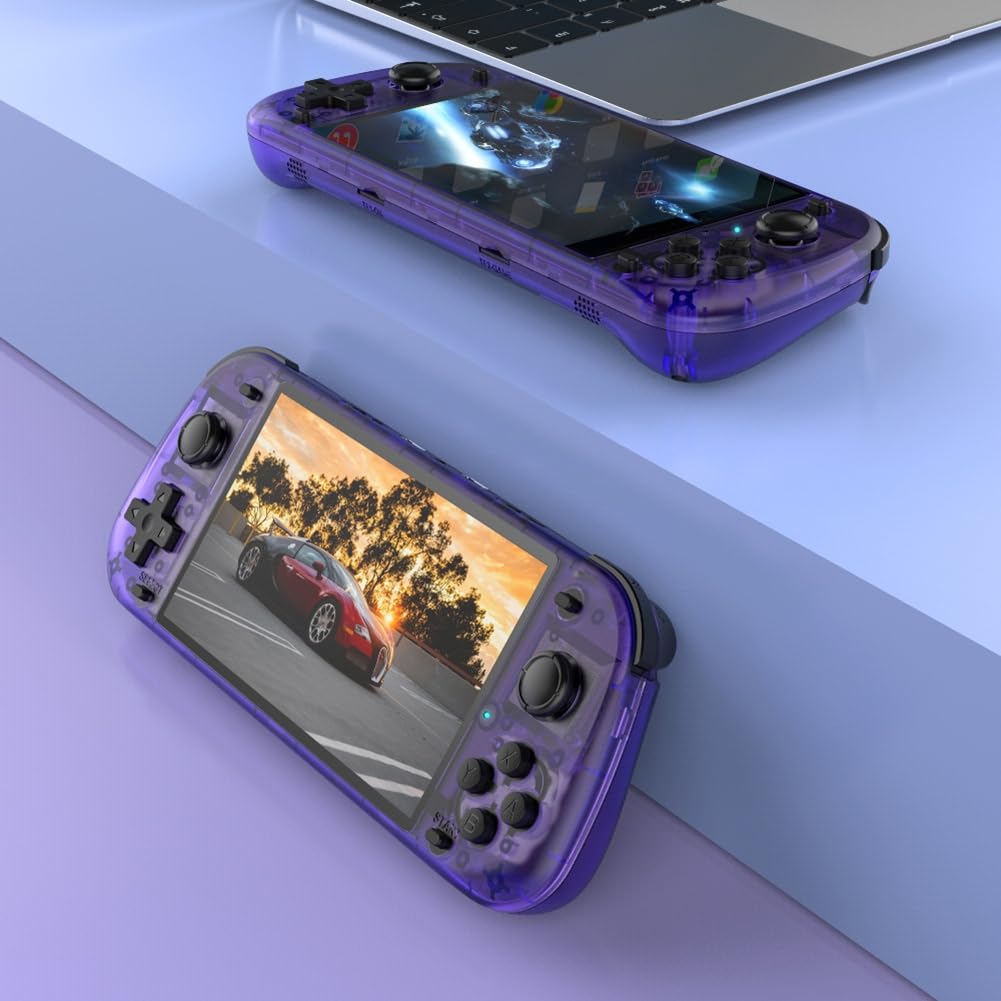 Console di Gioco Portatile retrò R50S da 5,1 Pollici, per Linux, Schermo IPS, Console di Gioco Online per Due Giocatori, 128 GB