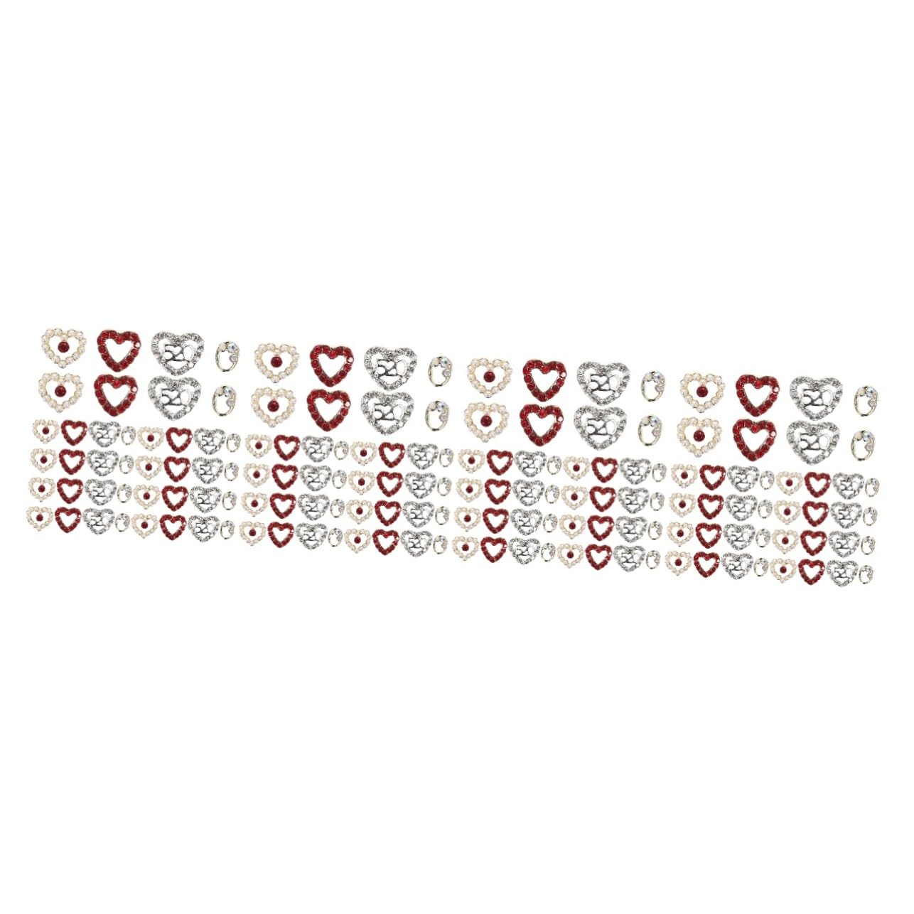 COHEALI 4 Set Decorazioni Per Unghie Cuore Ciondoli Per Unghie San Ciondoli Per Unghie Strass Set 40 Pezzi * 4