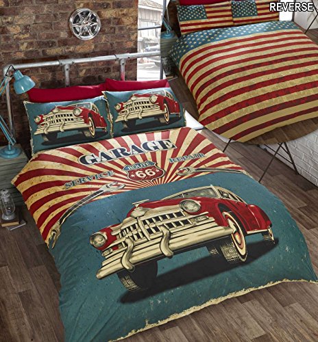 Retro Car King-Size, Copripiumino e 2 federe per