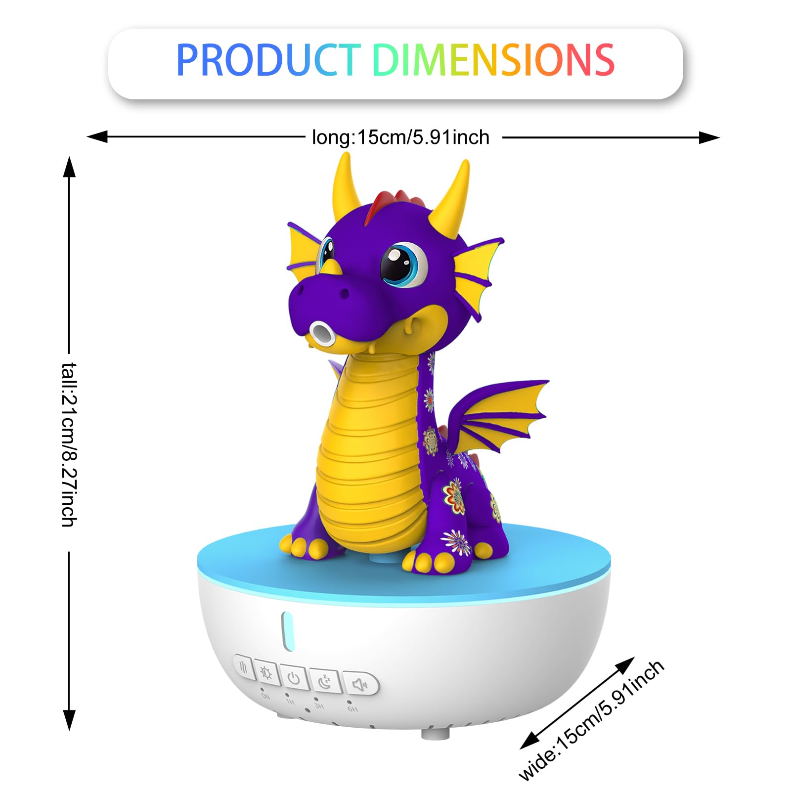 OHAANYY Aroma Diffuser Drachen-Design, 400ml Ultraschall Luftbefeuchter