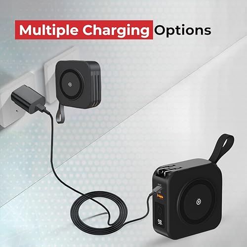Miniatura 7 de BlackboxMyCar Power Mini 10000, cargador portátil para iOS y Android, artículos esenciales de viaje portátiles, con soporte para smartphone, cables
