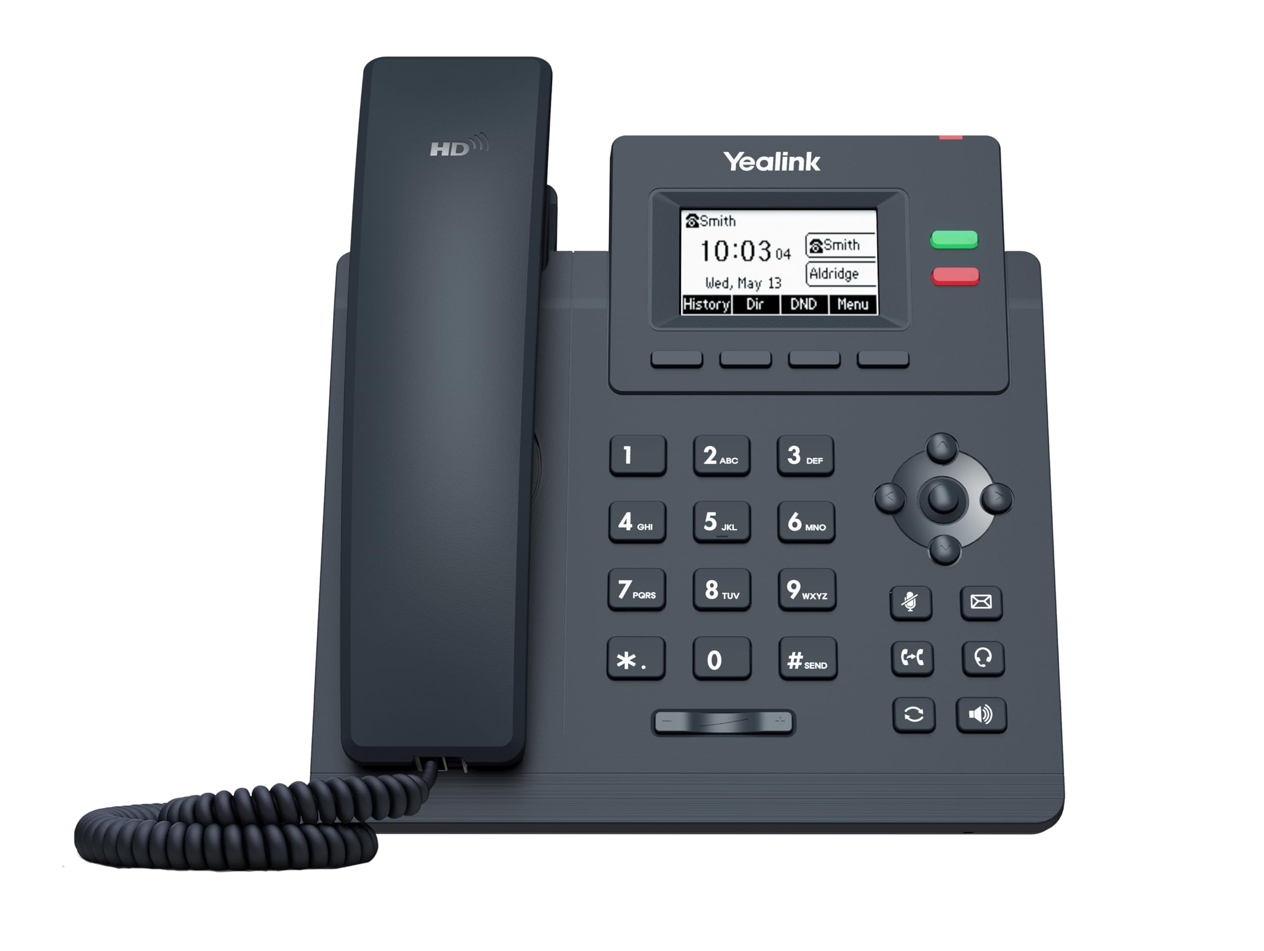 Yealink SIP-T31W IP-Telefon – Business-Telefon mit 2,3-Zoll-Display, WLAN-Unterstützung, 2 SIP-Konten, HD-Sprachqualität, PoE-fähig, für professionelle Kommunikation