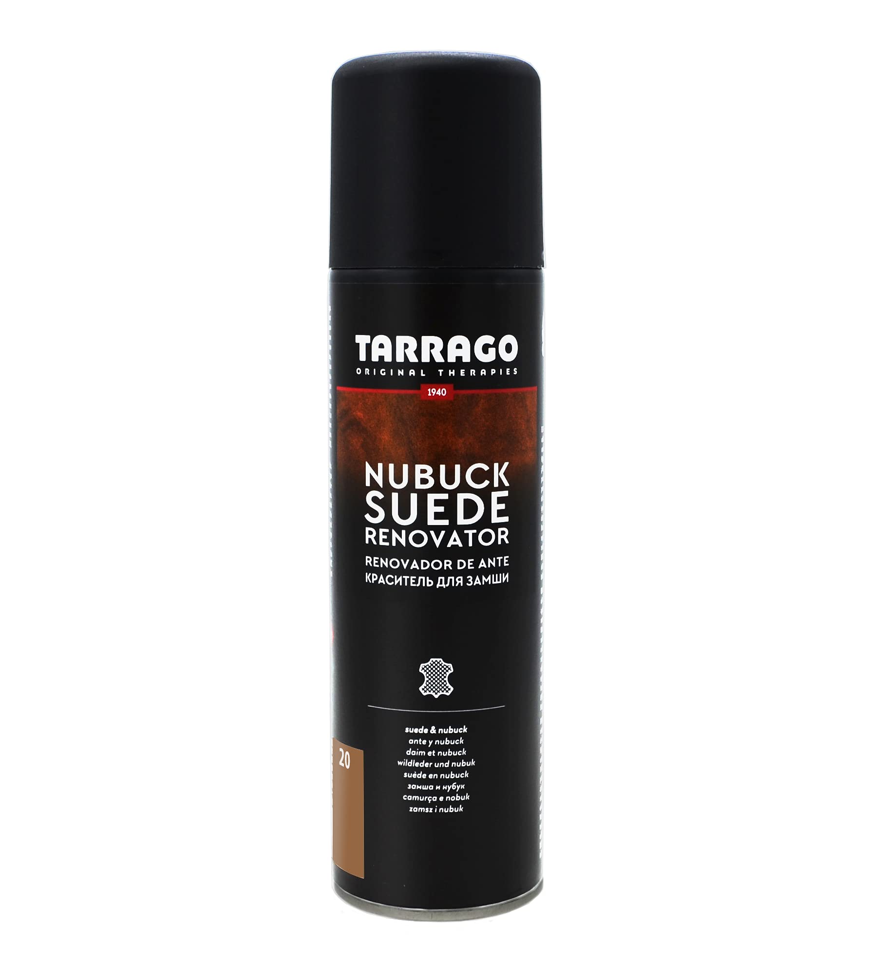 Tarrago Nubuck Suede Renovator 250 ml | Spray Impermeabilizante | Renovador para Zapatos, Bolsos, Textil, Ante y Nubuck | Waterproof - Agua y Lluvia