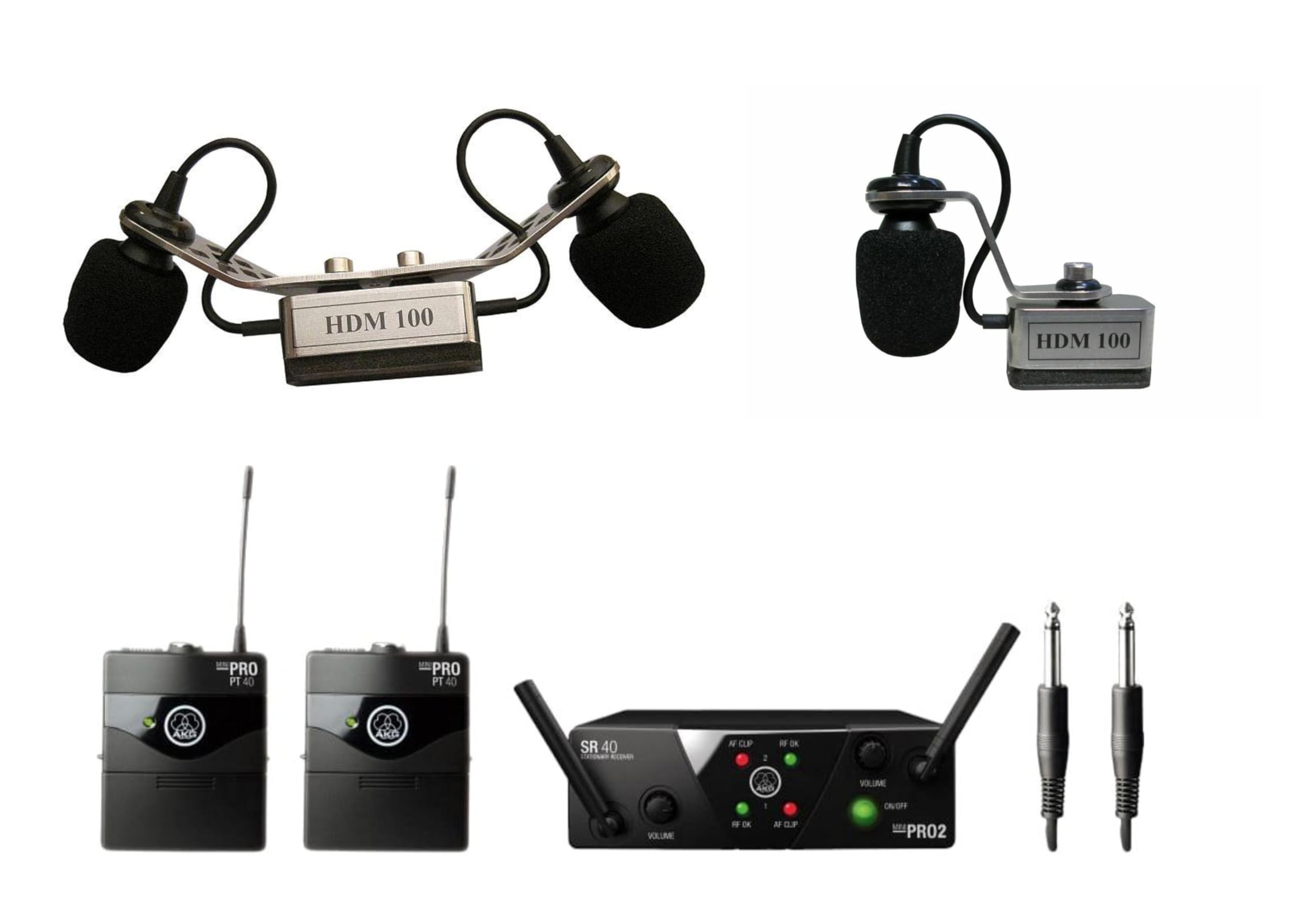 Steirische Harmonika HDM 100 Diskant + Bass Mikrofon + Funk für Harmonika & Akkordeon