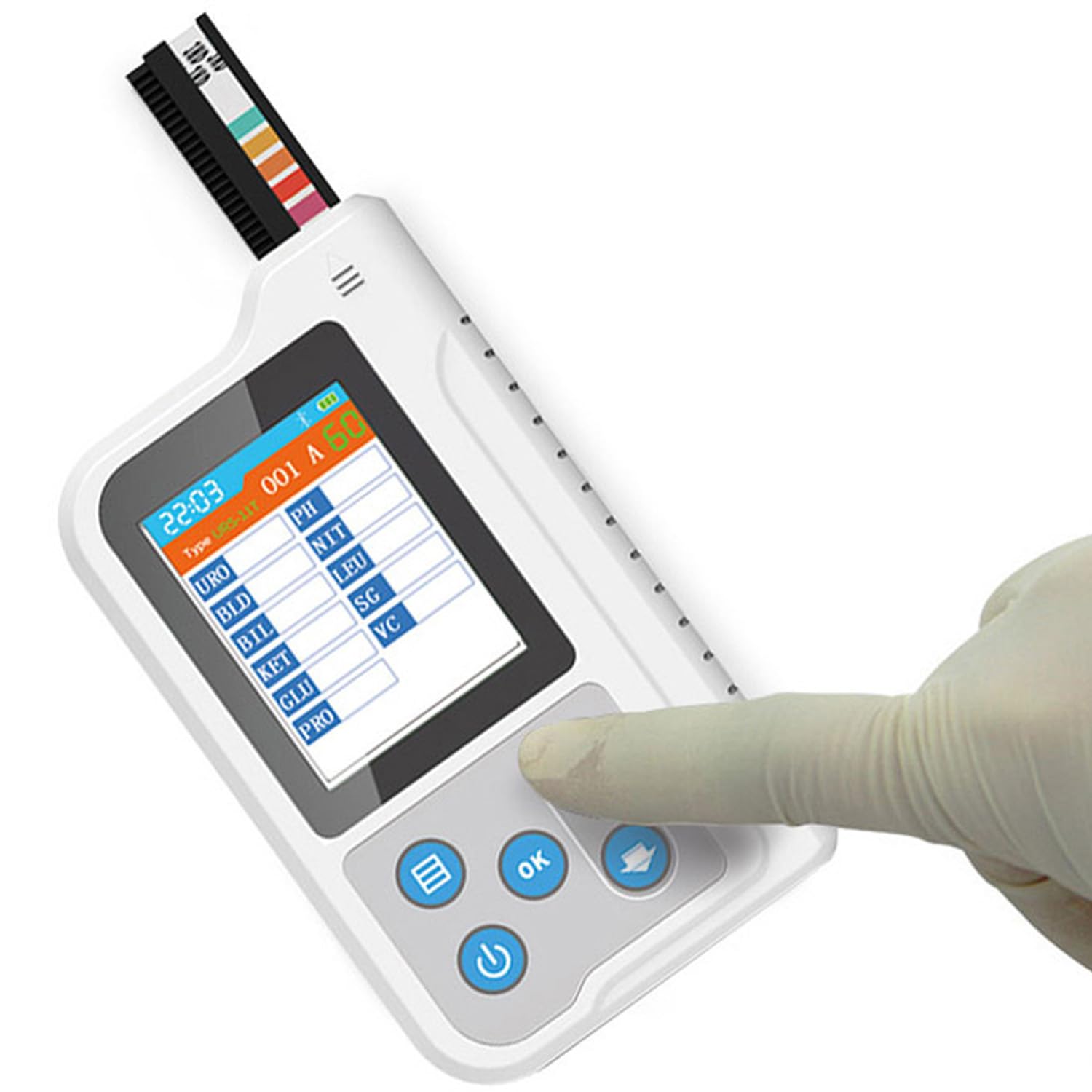 Cyfrowy analizator moczu do rutynowej analizy, zawiera paski testowe PH, wyświetlacz LCD 2,4 cala, odpowiedni do użytku domowego i profesjonalnego w szpitalach i klinikach