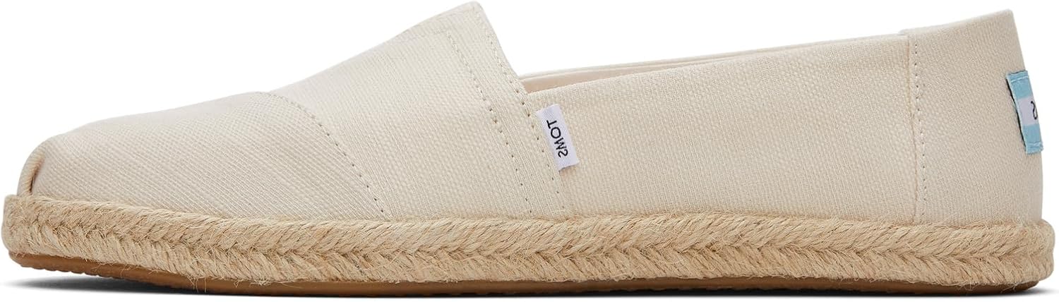 TOMS Women's Alpargata Rope Loafer Flat, Natural, 12