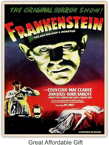 Miniatura 6 de Juego de póster vintage de película de terror de 11 x 14 pulgadas, impresión artística de película para cueva de hombre, habitación de adolescentes,