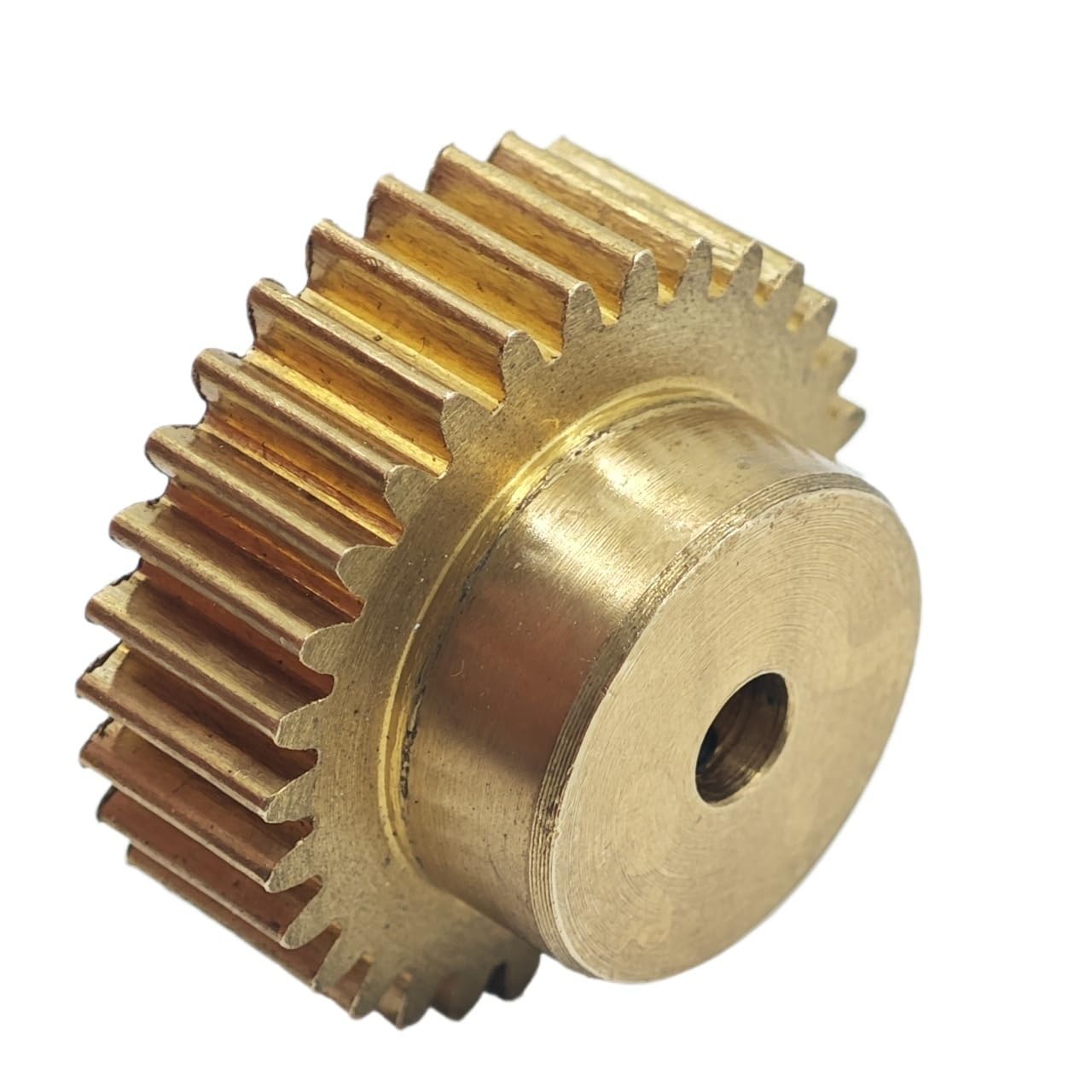 Zahnrad, Ritzel, Motorritzel, 90 Zähne Kupfer-Zylinderrad, 5 mm Zahnbreite, gerade, 0,6 Modul, Stirnradgetriebe mit Stufenwellen-Hardware(6mm bore)