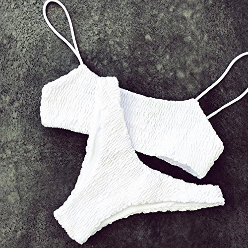 Maillot de bain triangle ZUBJN coupe bikini plissé premium taille M