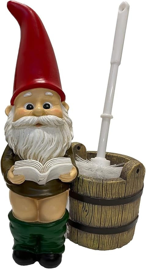Cozitel Funny Gnome with Toilet Bursh Holder Set.